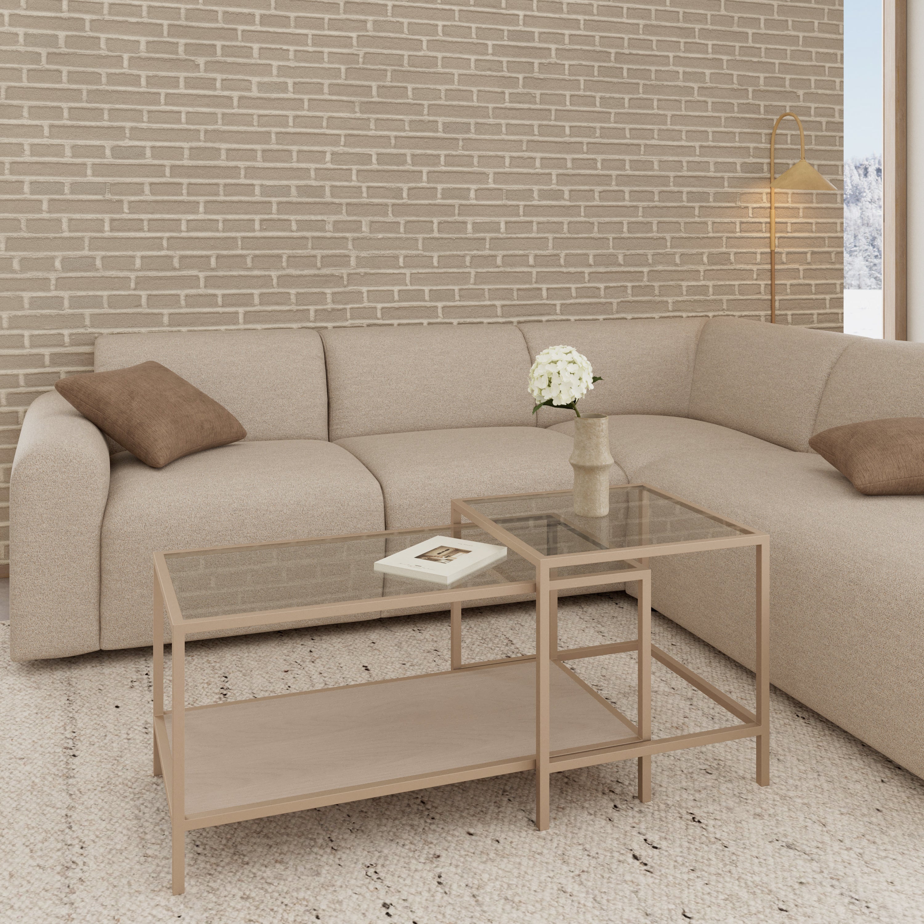 Seaford Coffee Table Set in Grey (Set of 2)