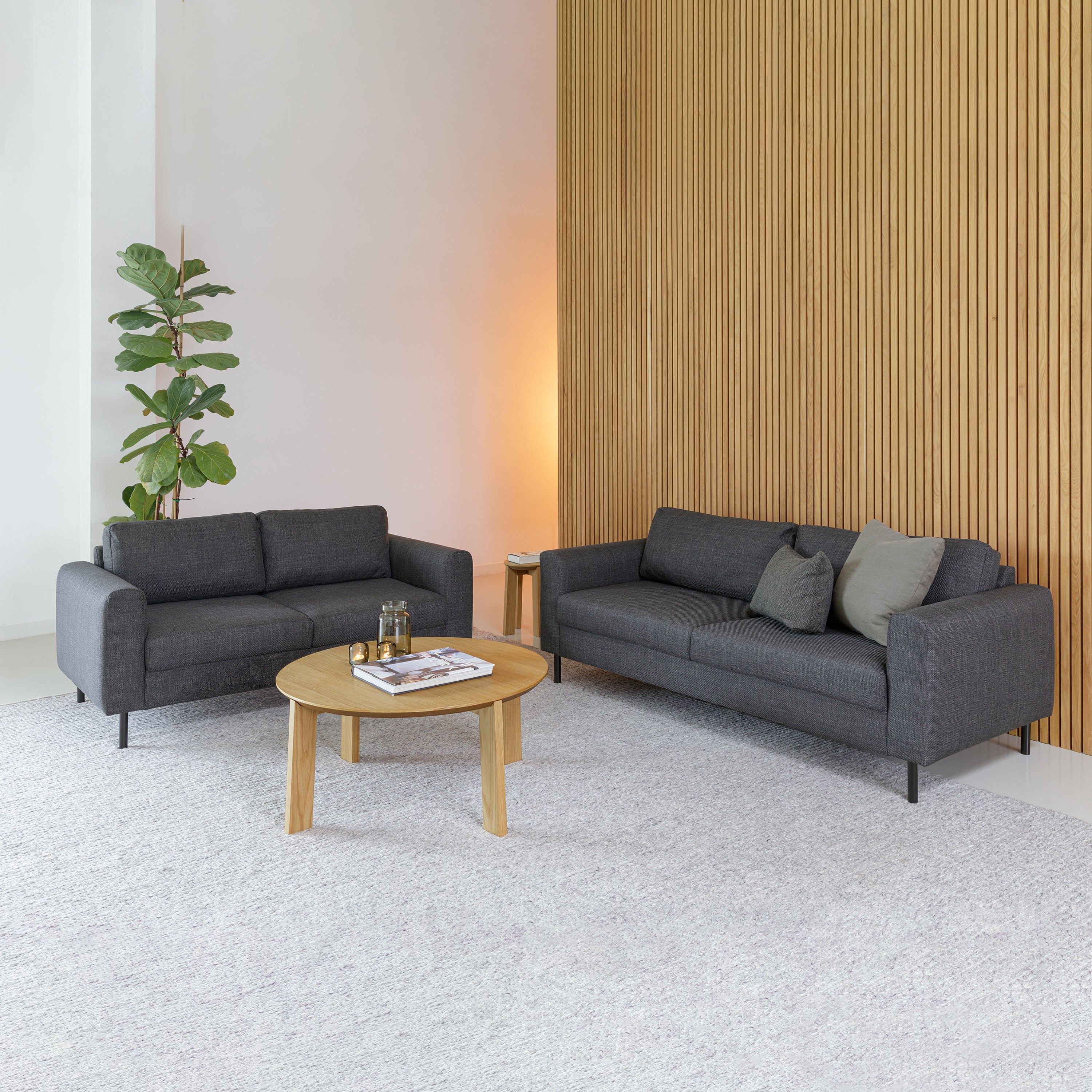 Omaha 2 Seater Sofa in Dark Grey and Basel Fabric – FTG, view 8