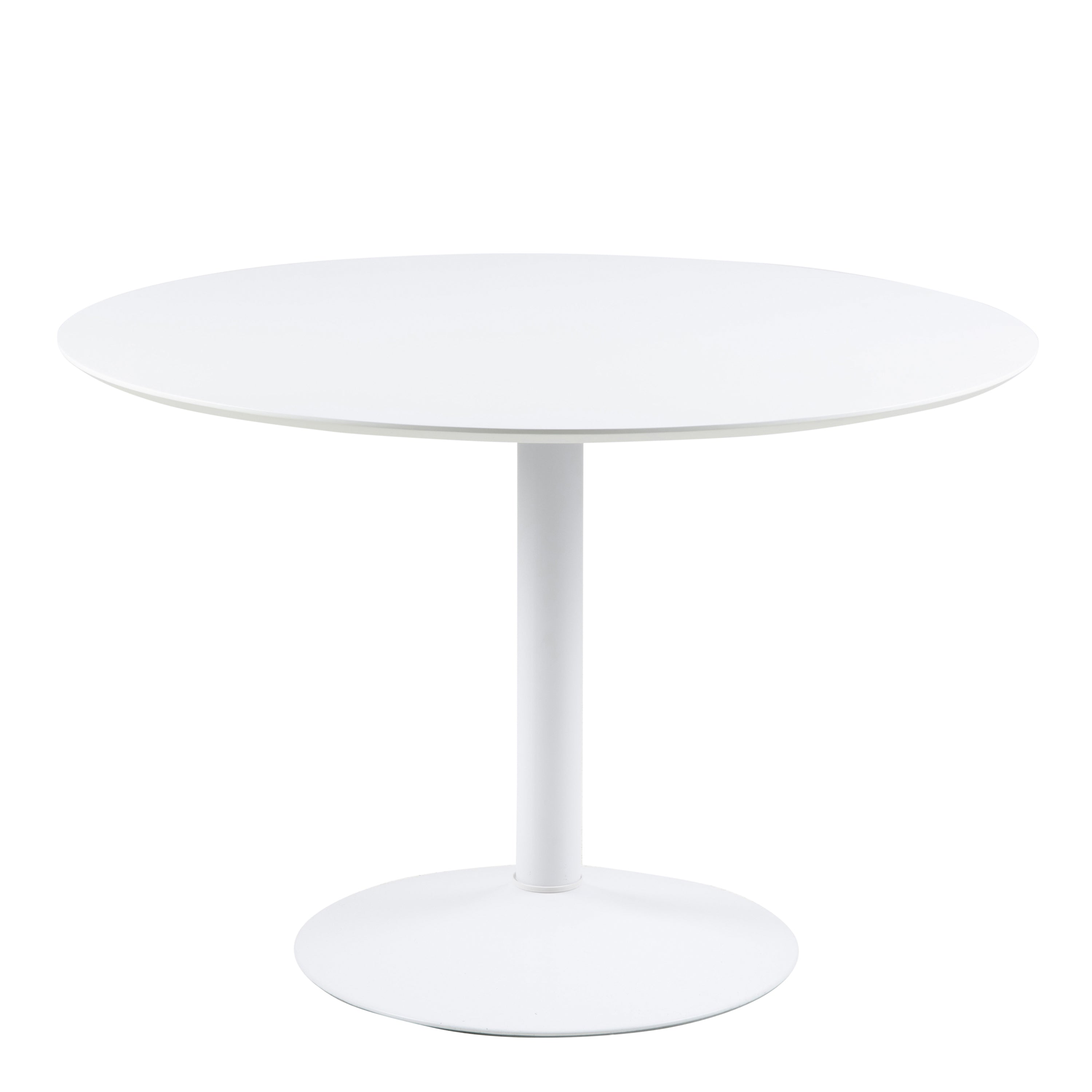 Ibiza Round Dining Table with White Top and White Base – FTG