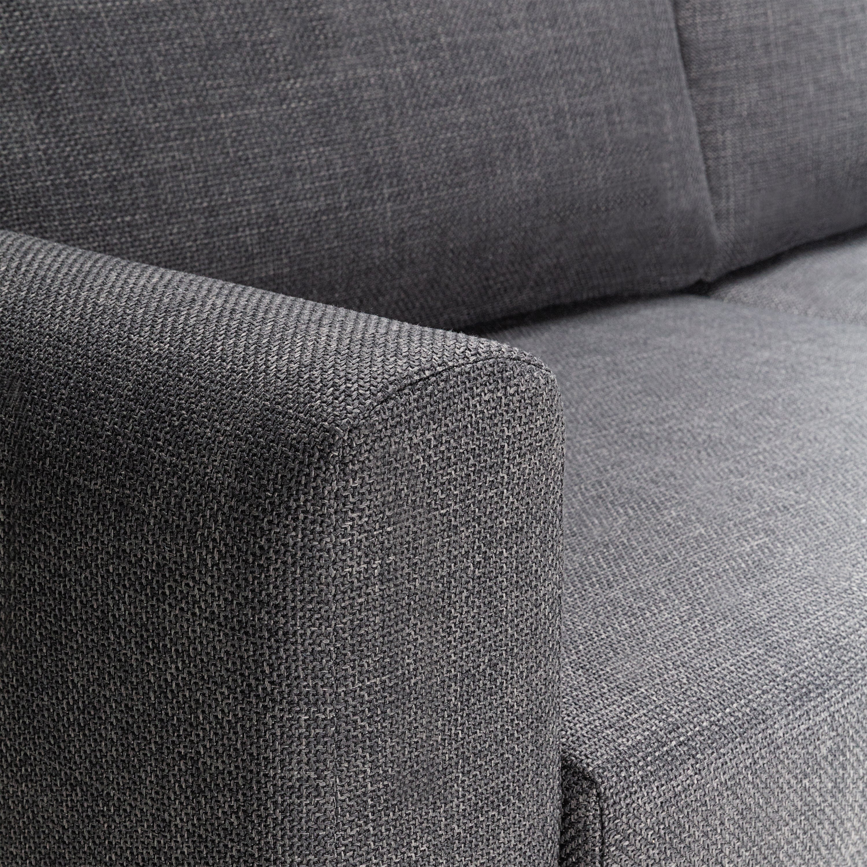 Omaha Set of 2 x 3 Seater Sofas in Basel Dark Grey Fabric – FTG, view 9