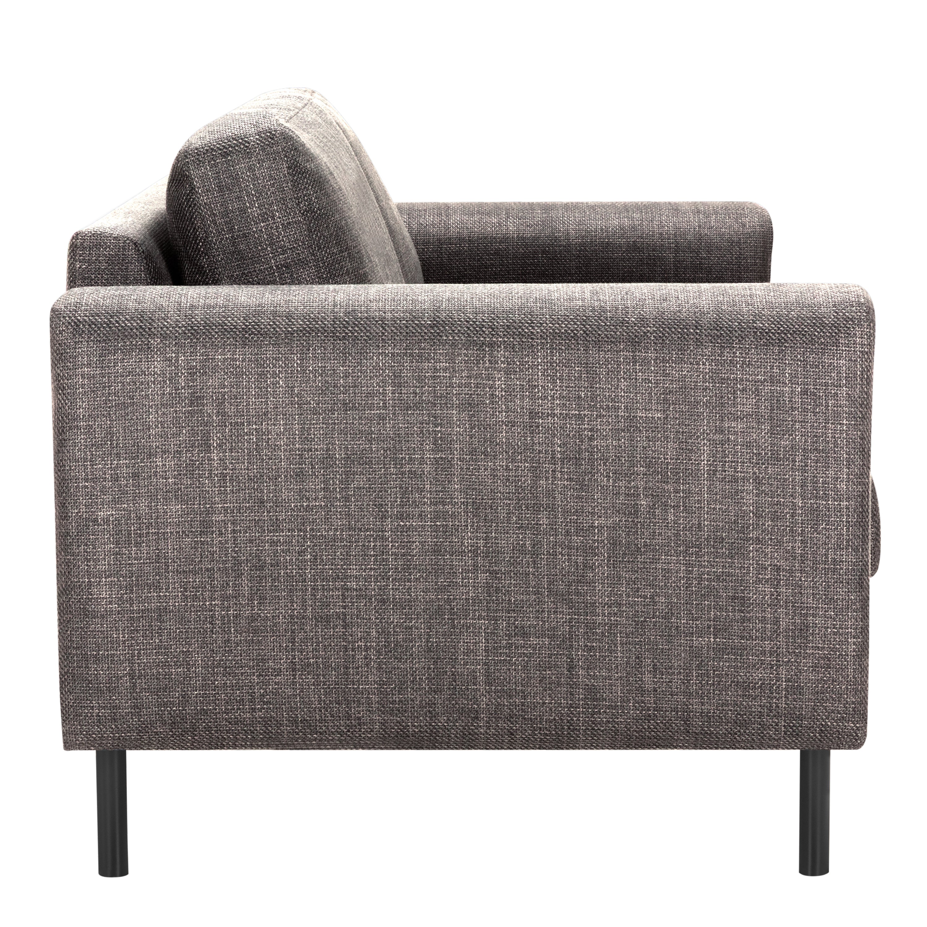 Omaha Set of 2 x 2 Seater Sofas in Basel Light Grey Brown Fabric – FTG, view 6