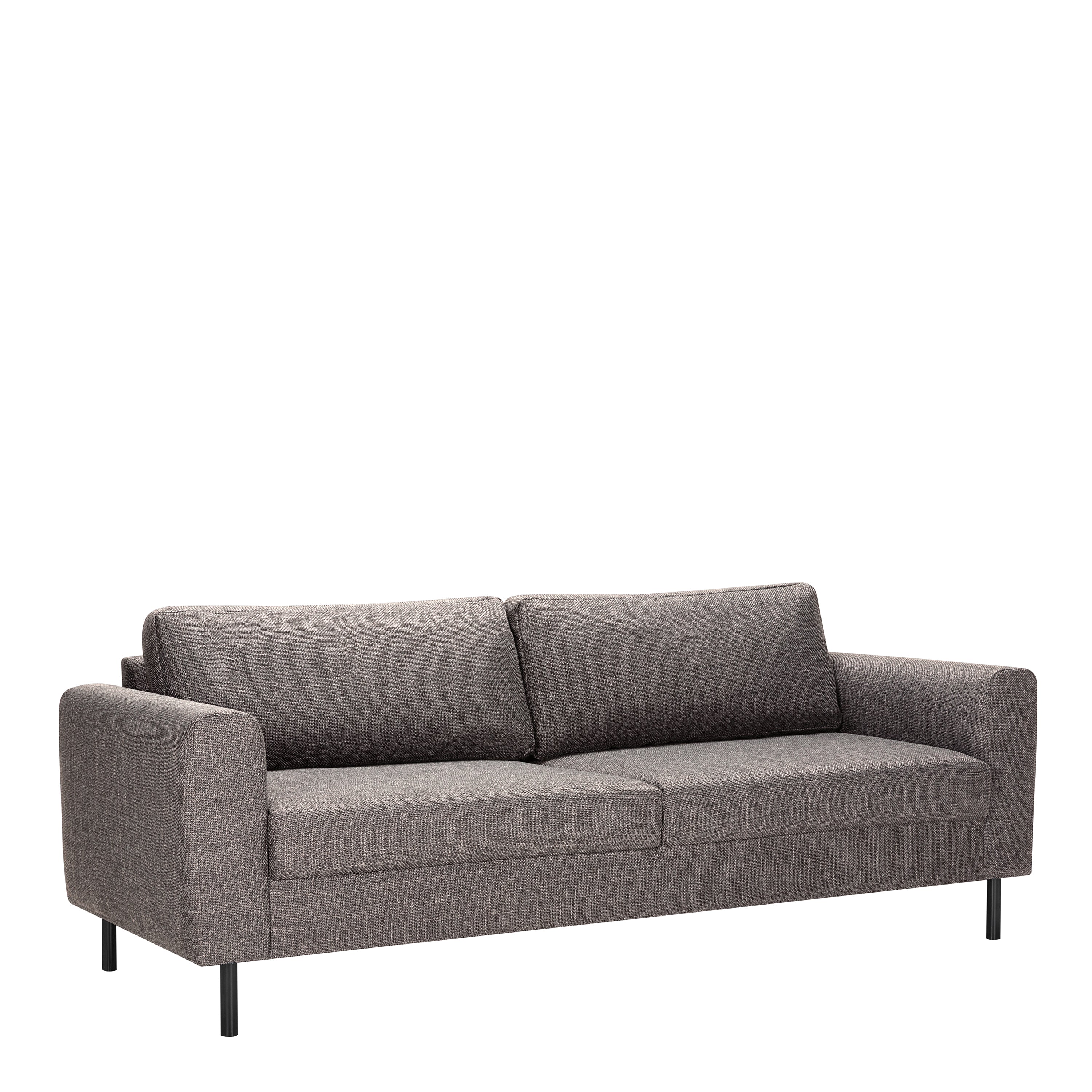 Omaha Set of 2 x 3 Seater Sofas in Basel Light Grey Brown Fabric – FTG, view 2