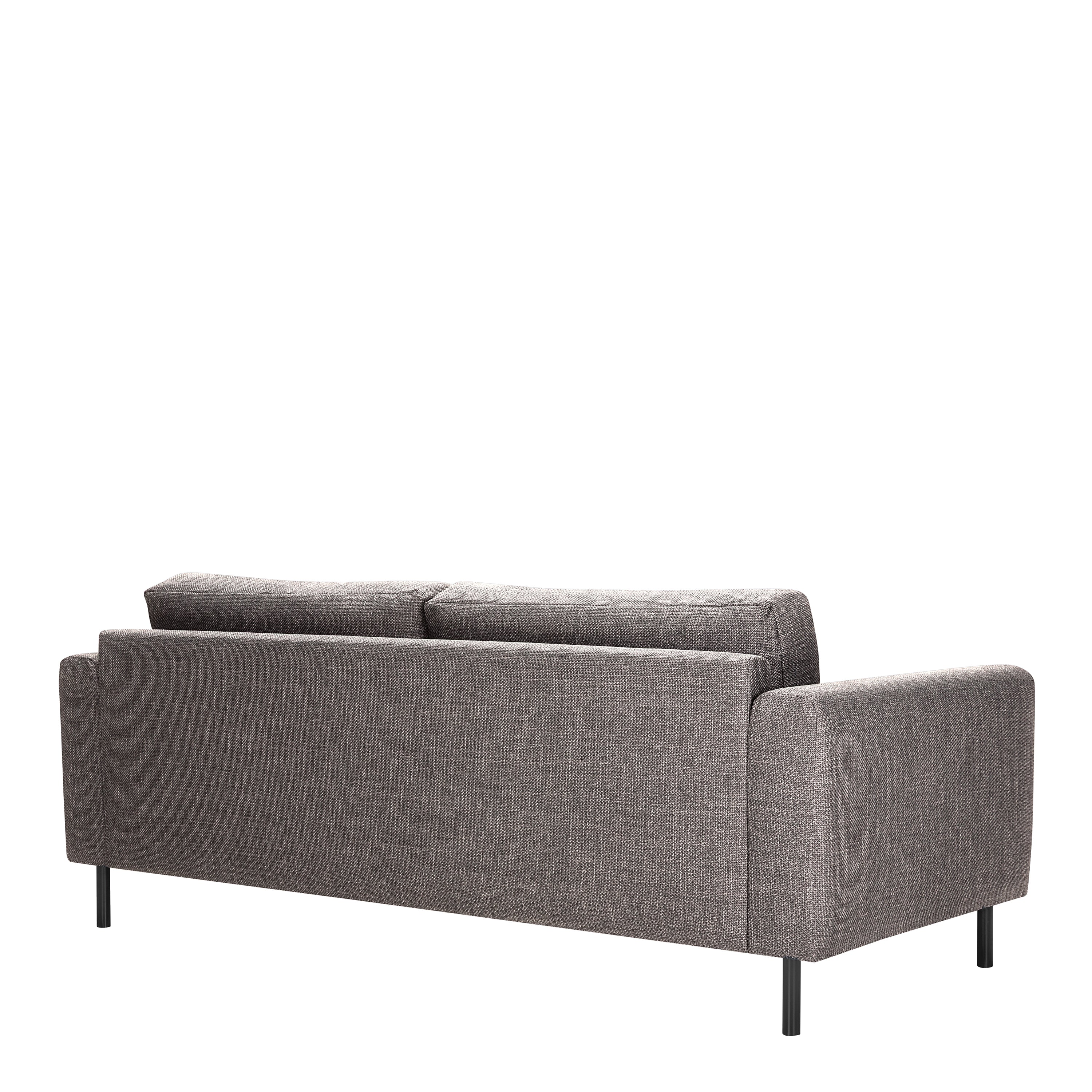 Omaha Set of 2 x 3 Seater Sofas in Basel Light Grey Brown Fabric – FTG, view 4