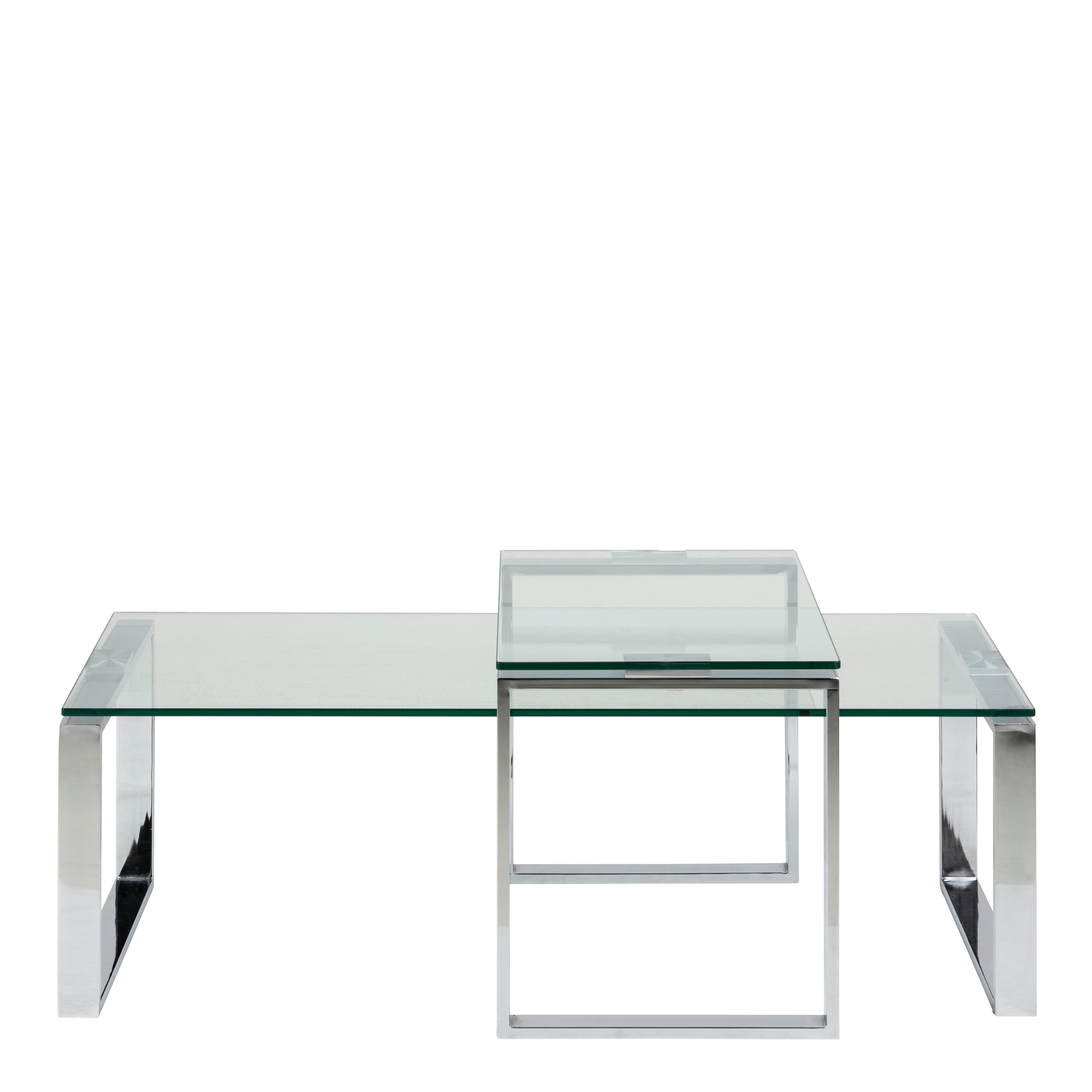 Katrine Coffee Table Set with Glass Top – FTG, view 2