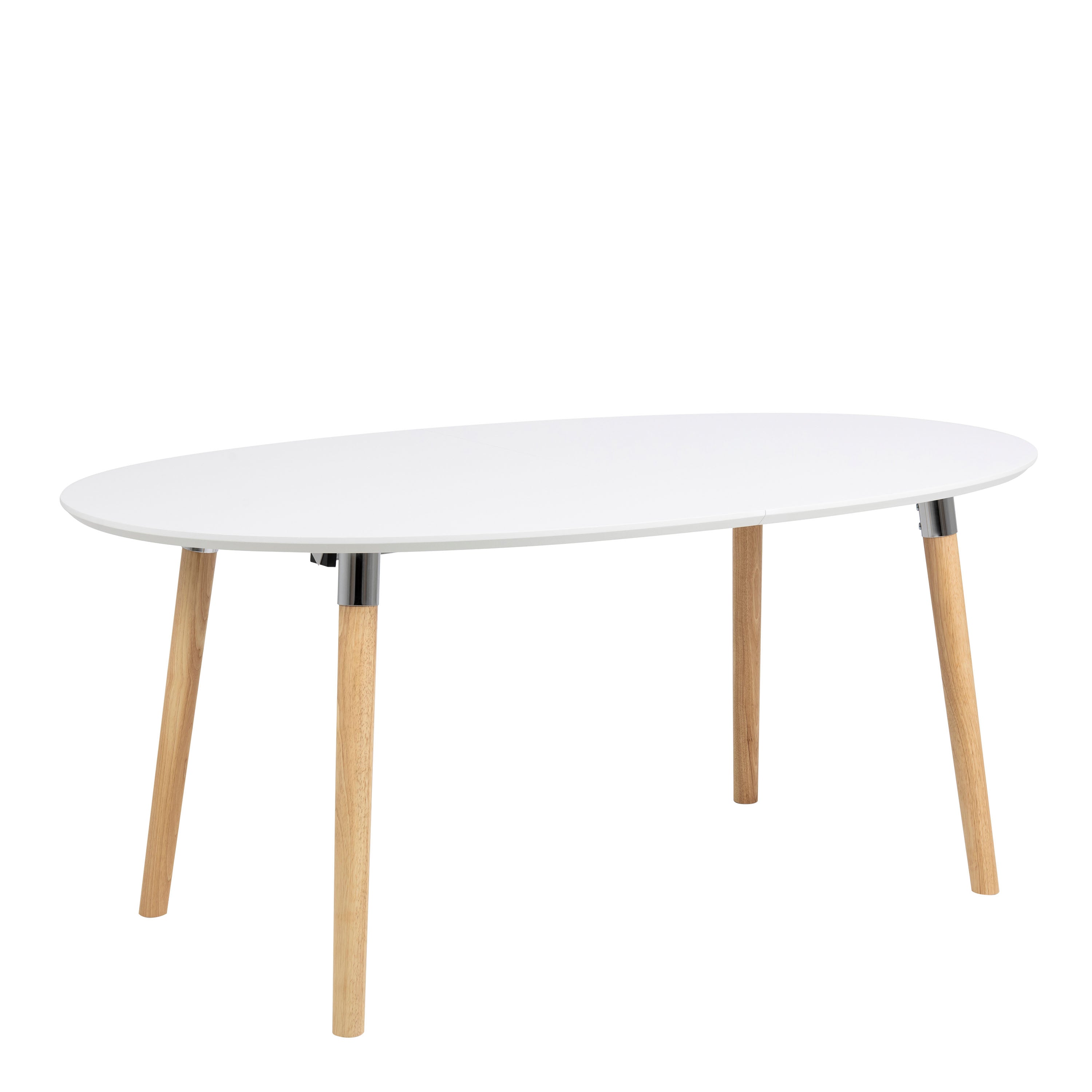 Belina Oval Dining Table in White & Oak – FTG
