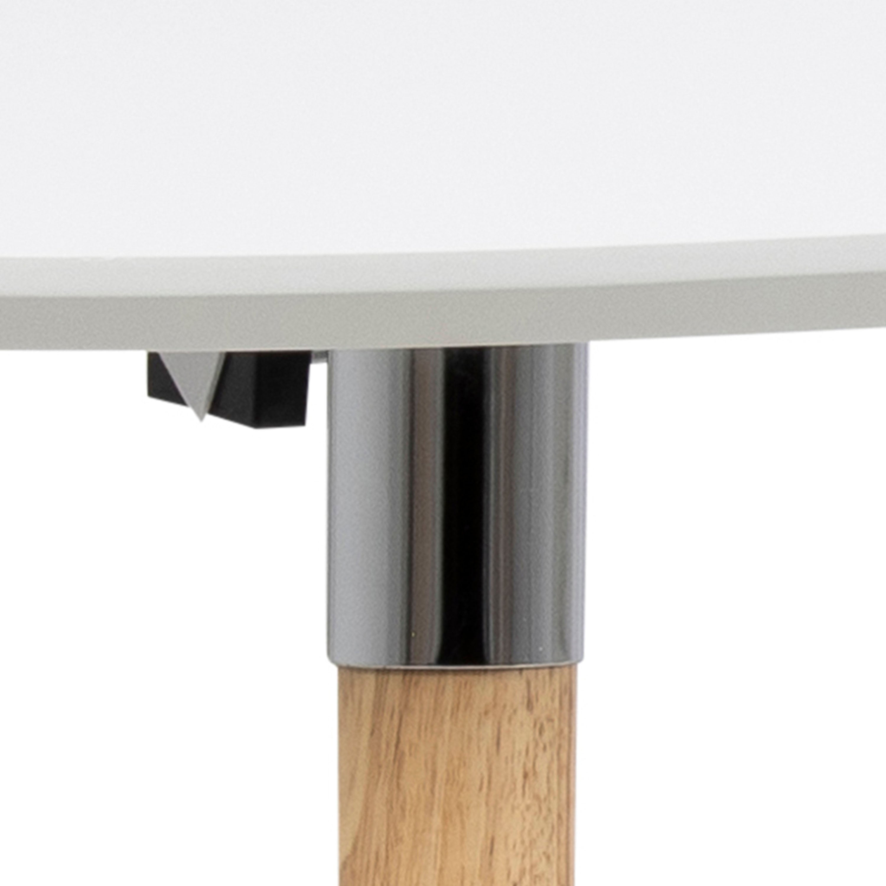 Belina Oval Dining Table in White & Oak – FTG, view 8
