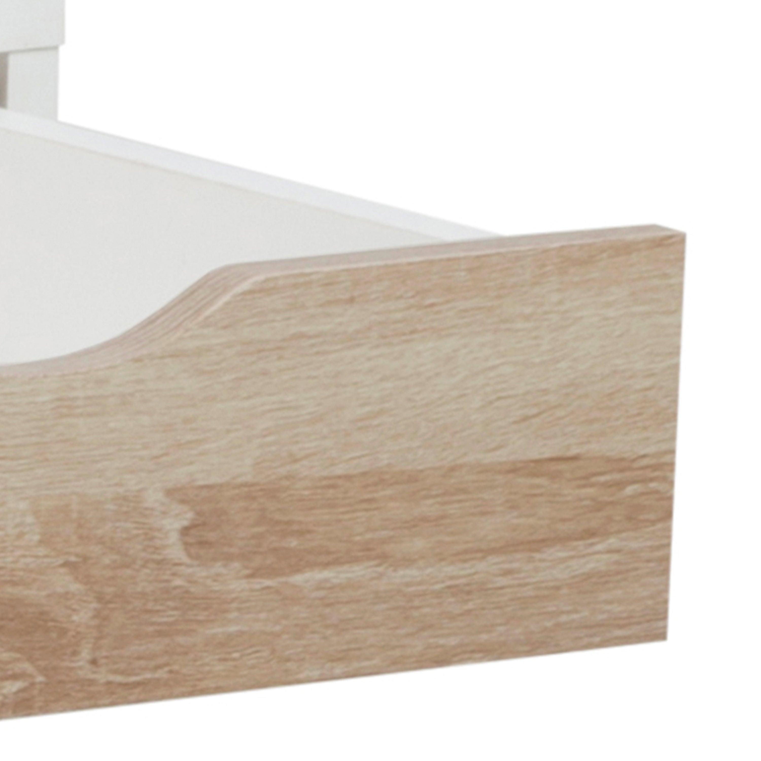 Neptun 3 Drawer Desk in White with 3 Oak Drawers – FTG, view 11