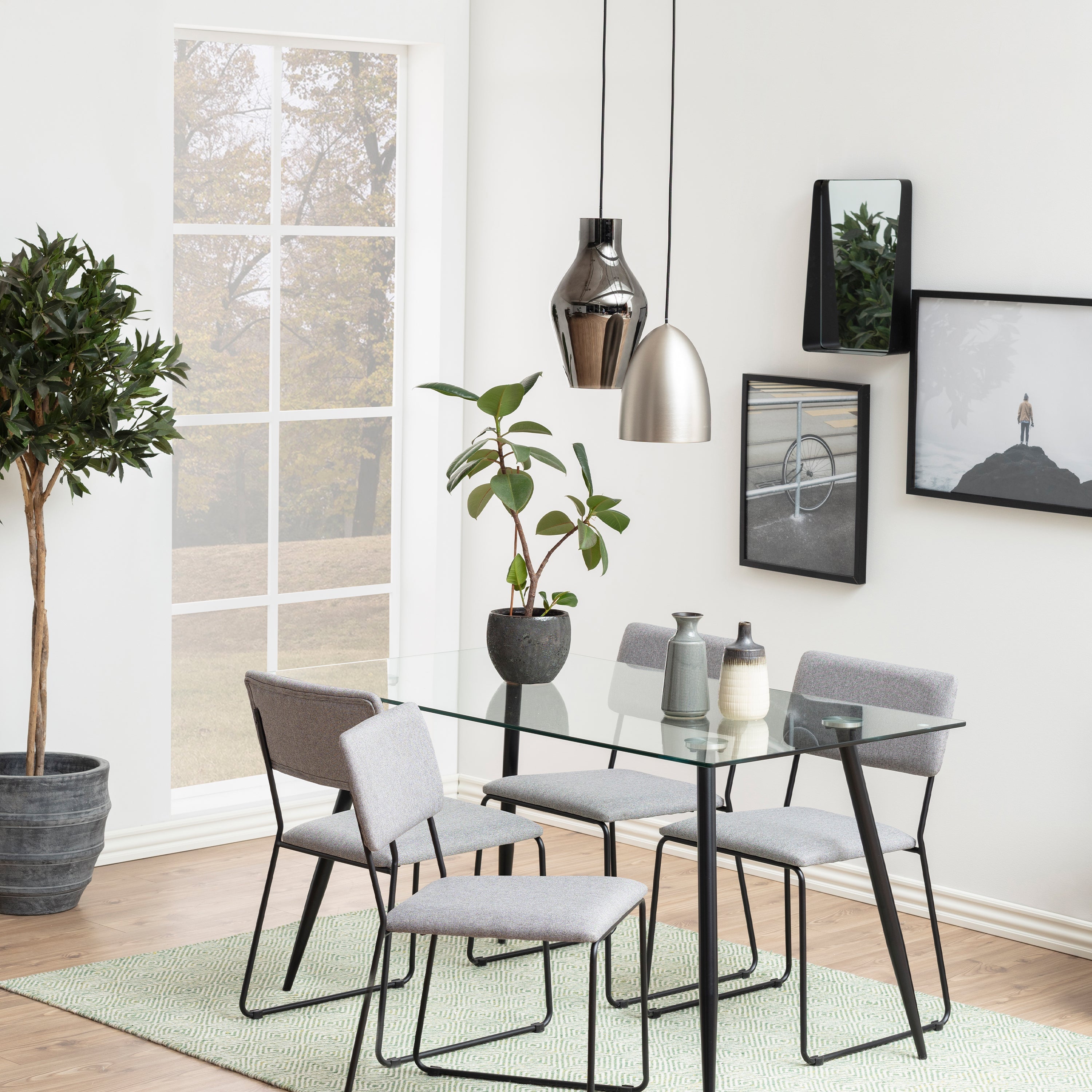 Wilma Dining Table with Glass Top – FTG, view 6