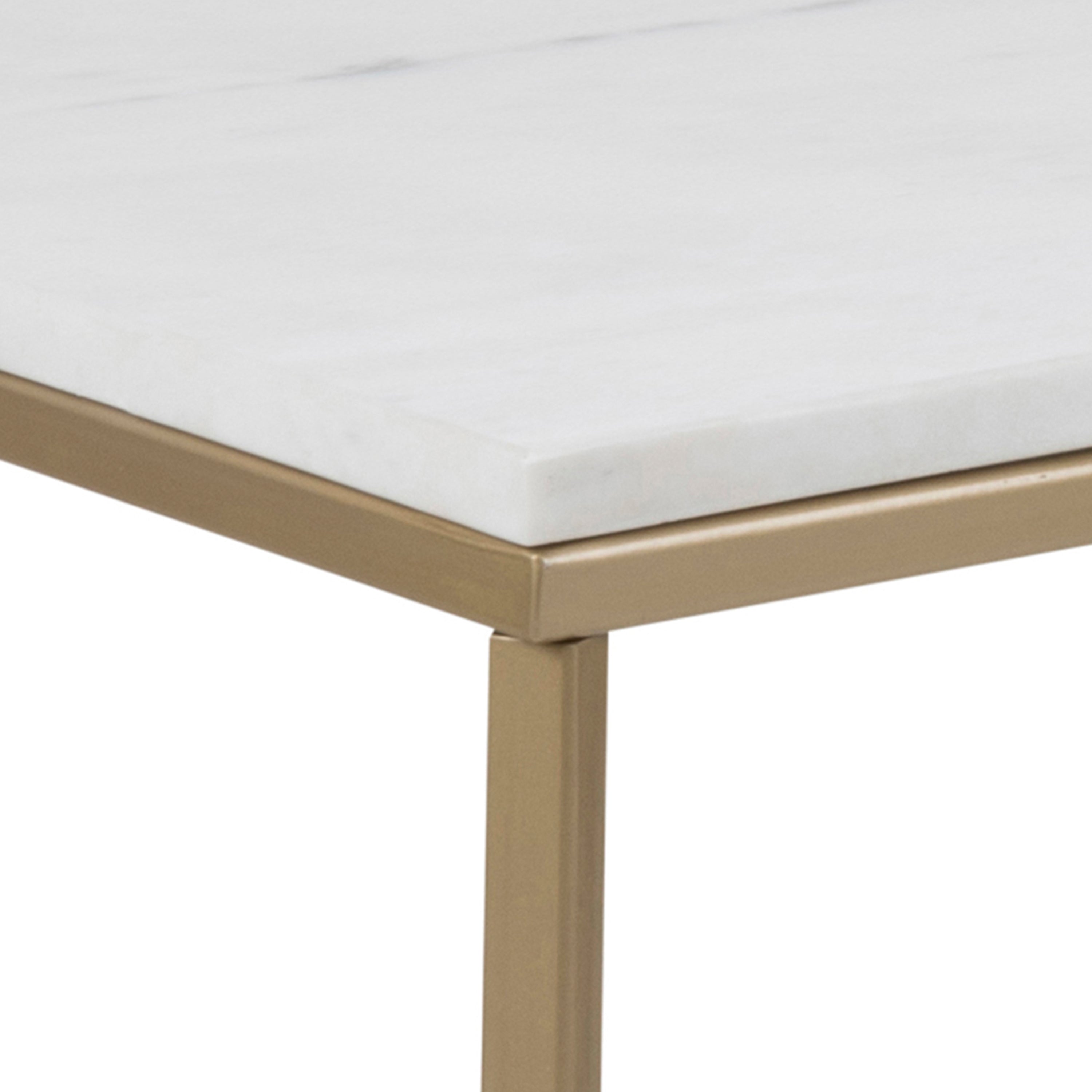Alisma Coffee Table with White Marble Top – FTG, view 4