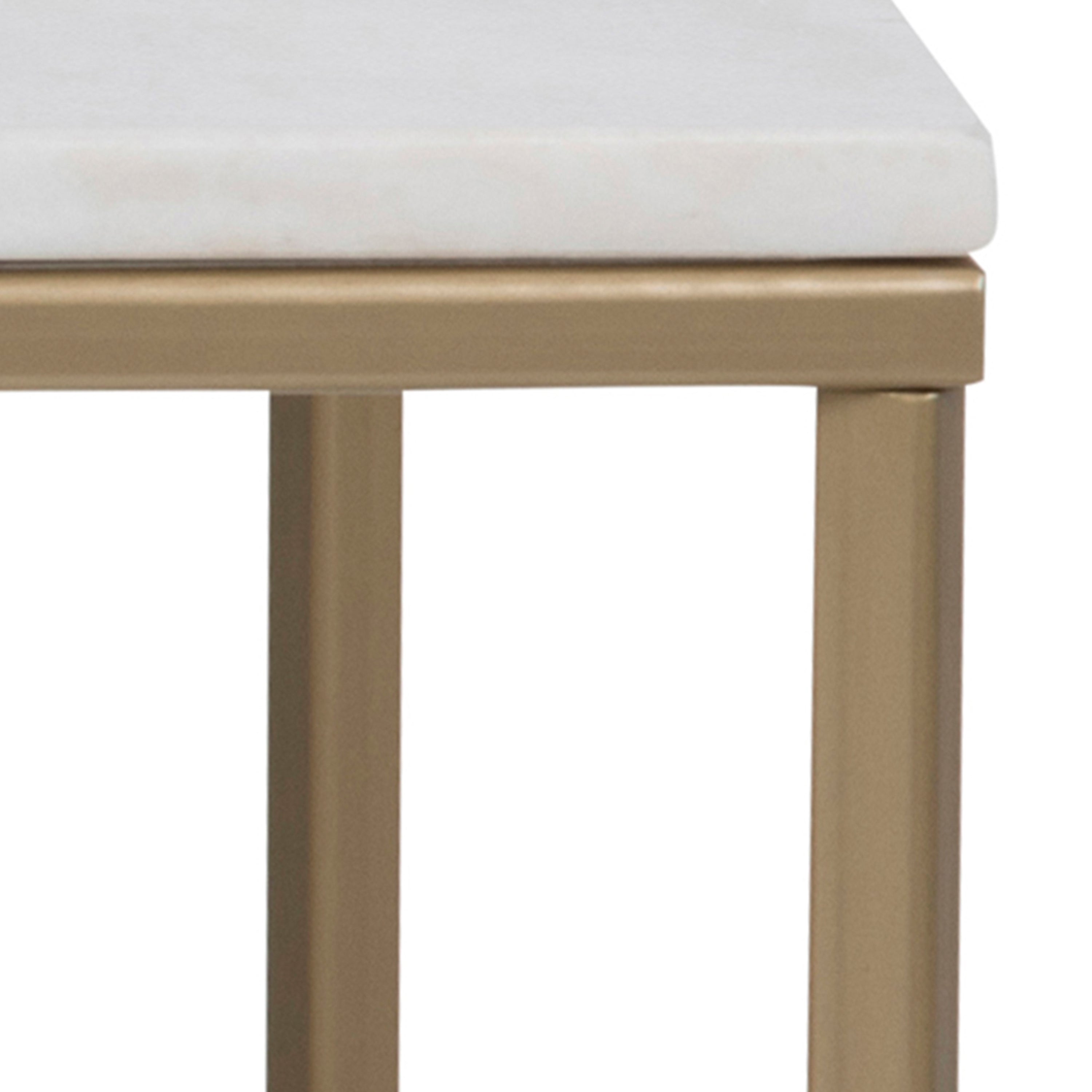 Alisma Coffee Table with White Marble Top – FTG, view 5