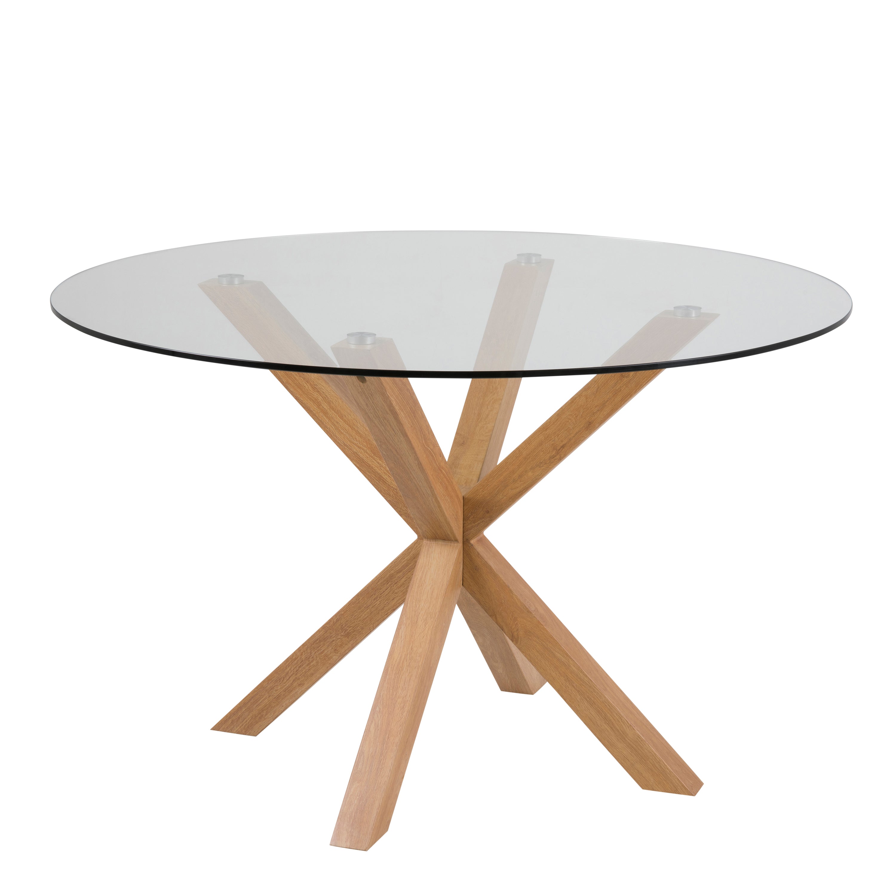 Heaven Round Dining Table with Glass Top 119x75.5cm – FTG