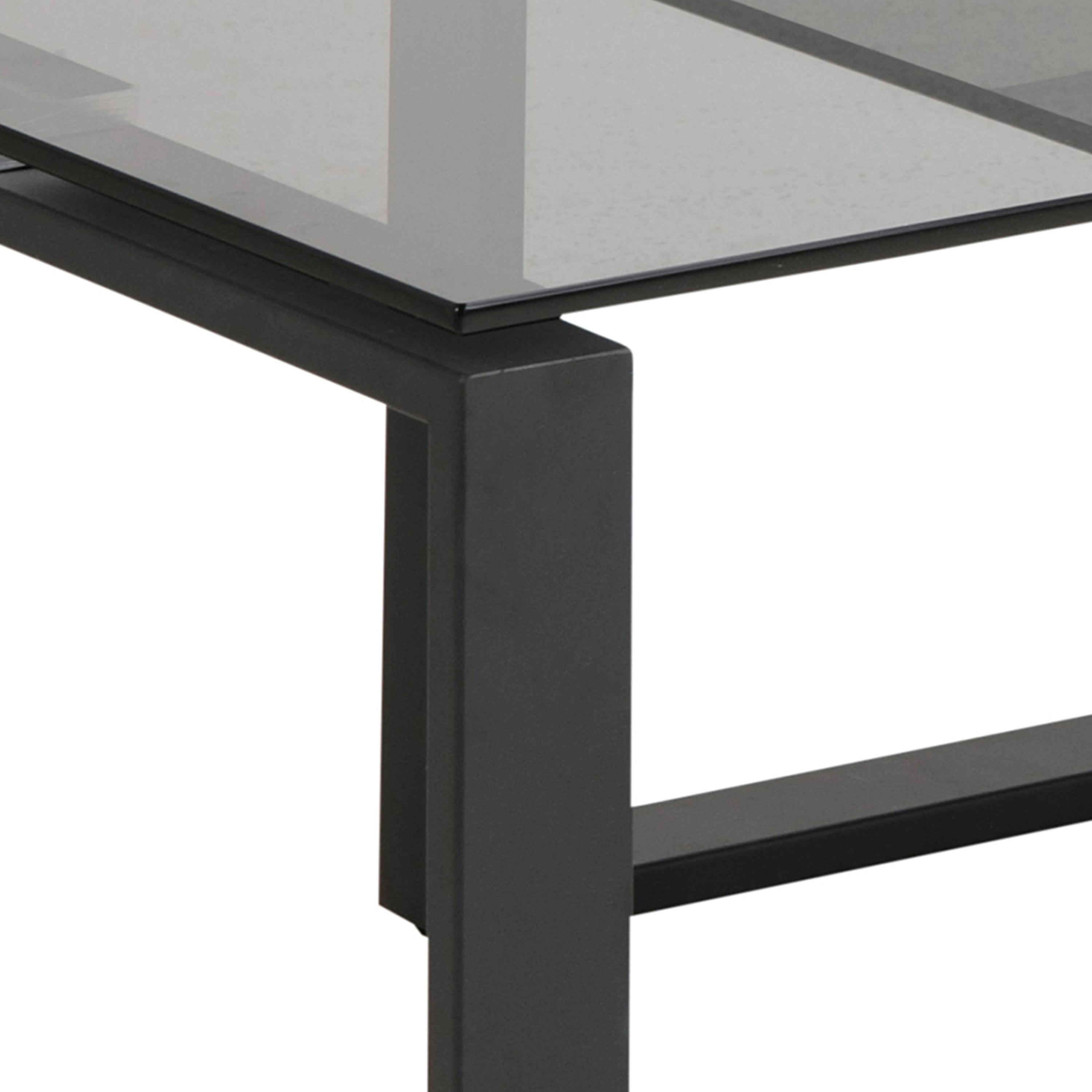 Katrine Coffee Table Set with Smoked Glass Top – FTG, view 5