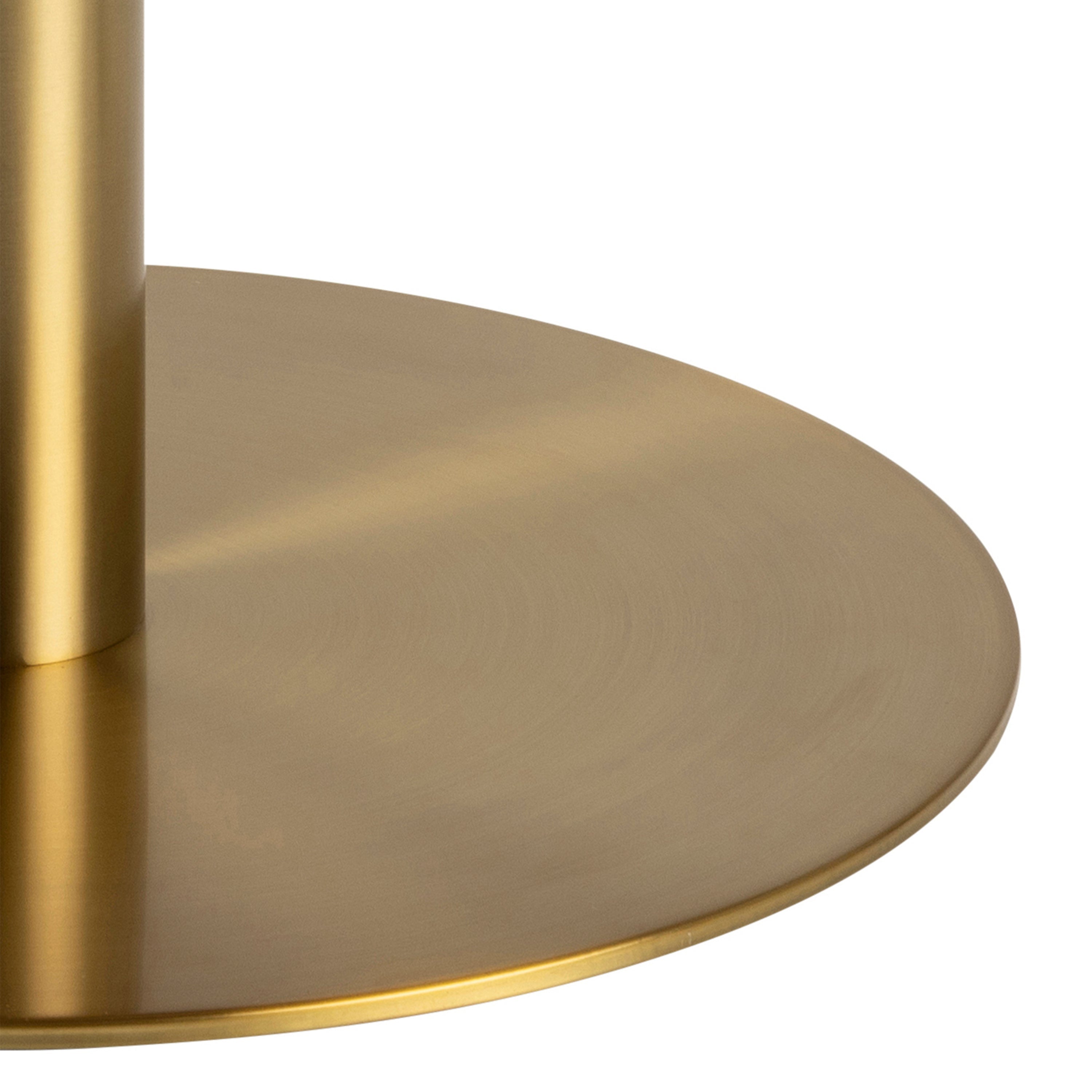 Corby Round Coffee Table with White Polished Marble Top & Gold Base – FTG, view 5