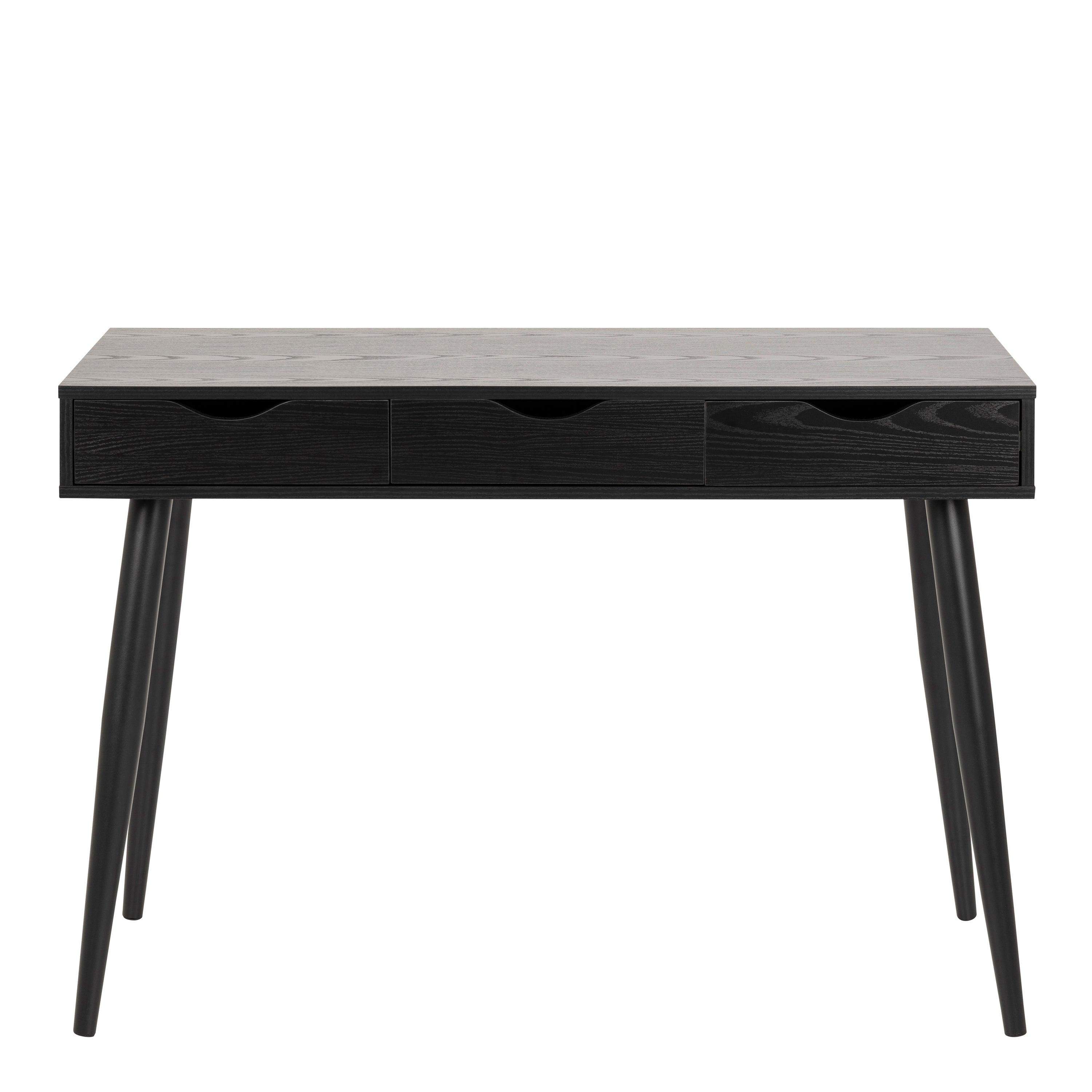 Neptun 3 Drawer Office Desk in Black – FTG, view 2