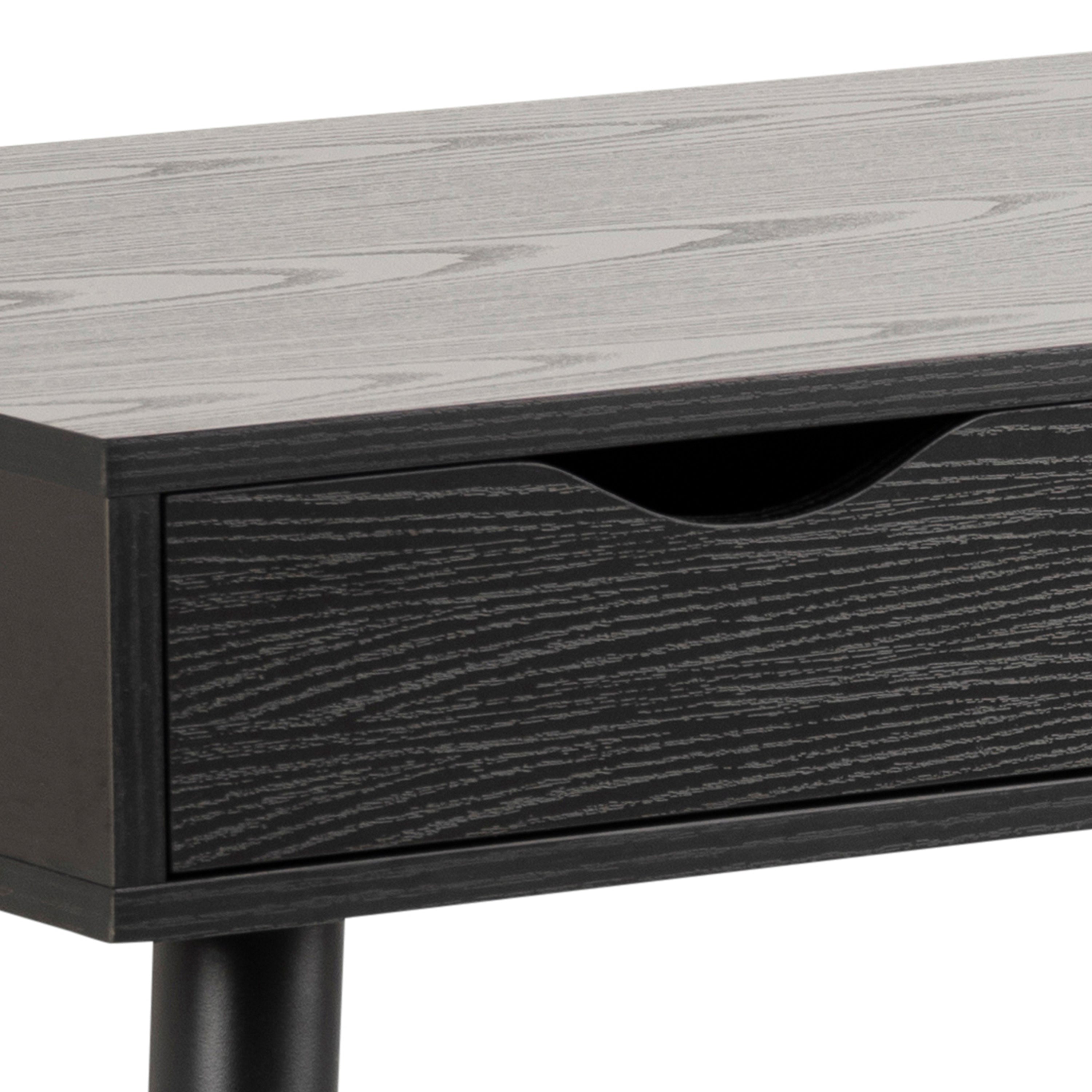 Neptun 3 Drawer Office Desk in Black – FTG, view 7