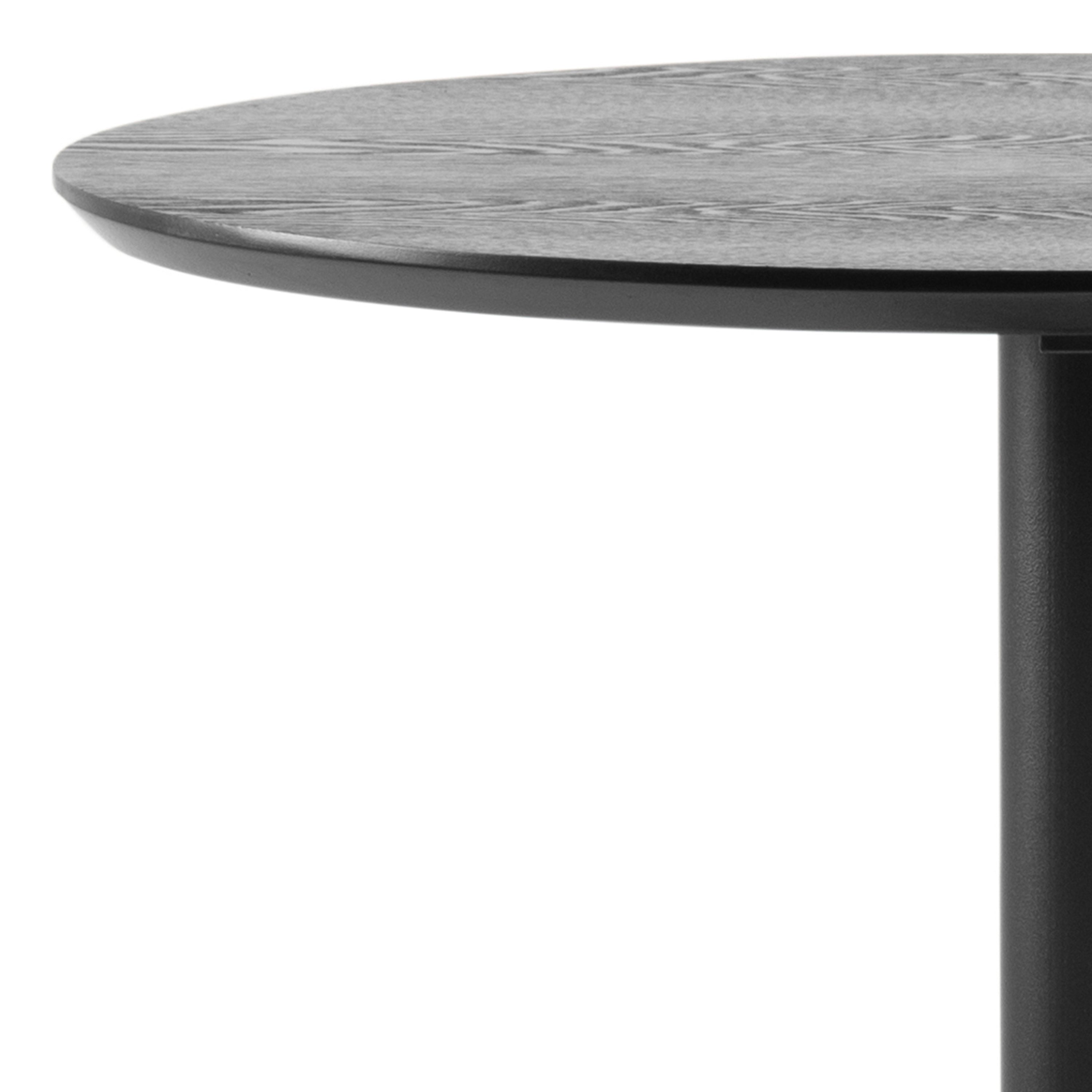Ibiza Tall Round Bar Table with Black Ash Top and Matt Black Base – FTG, view 7