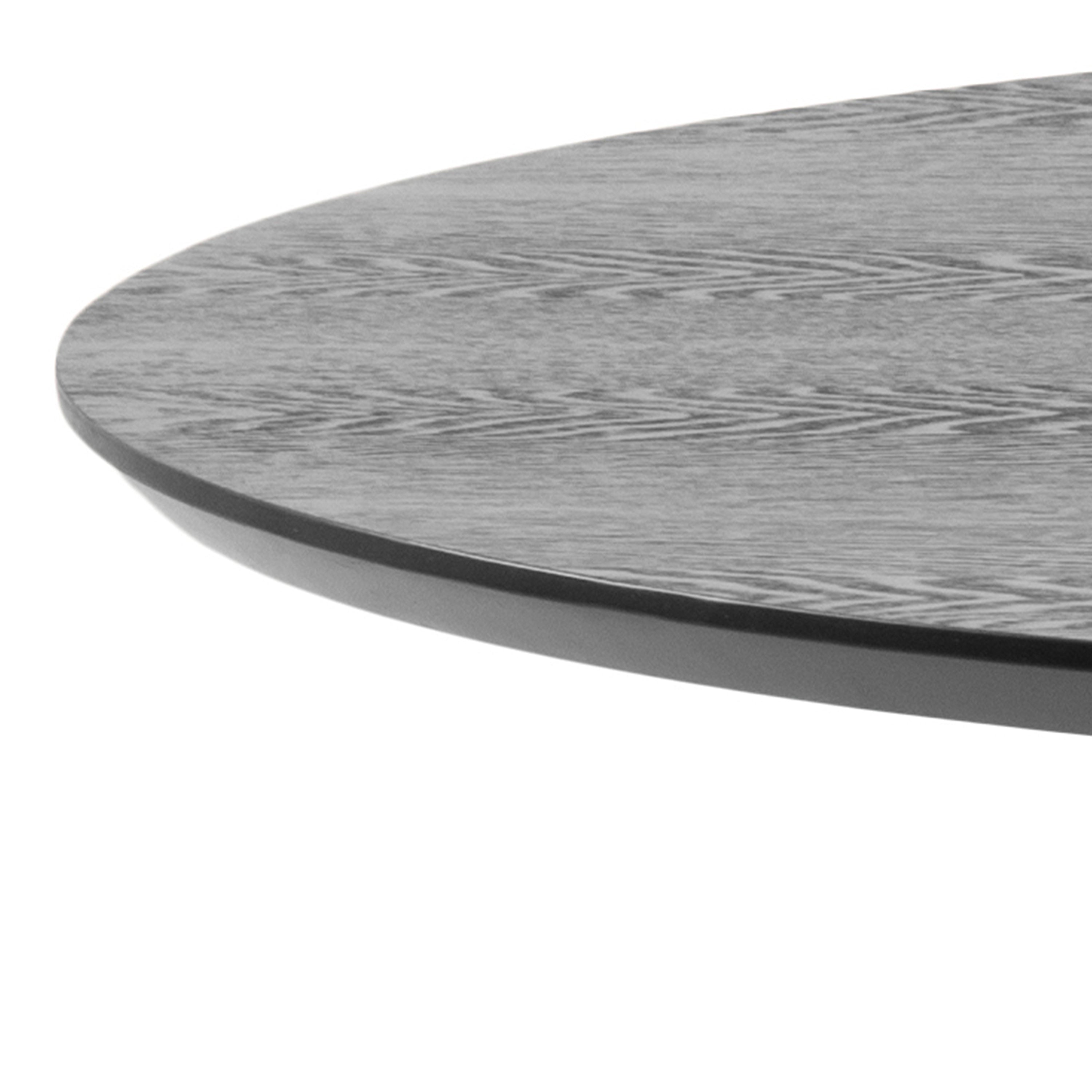 Ibiza Small Round Caf̩ Table with Black Ash Top and Matt Black Base – FTG, view 6