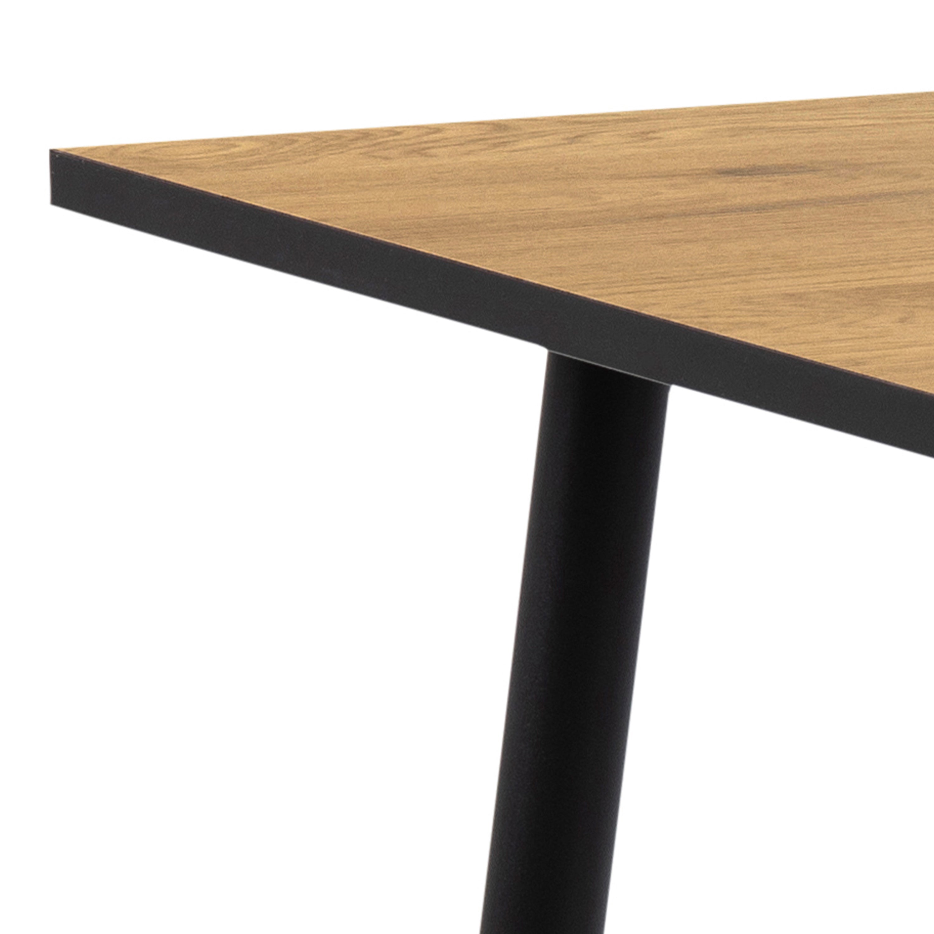 Wilma Small Dining Table in Oak & Black Legs – FTG, view 4