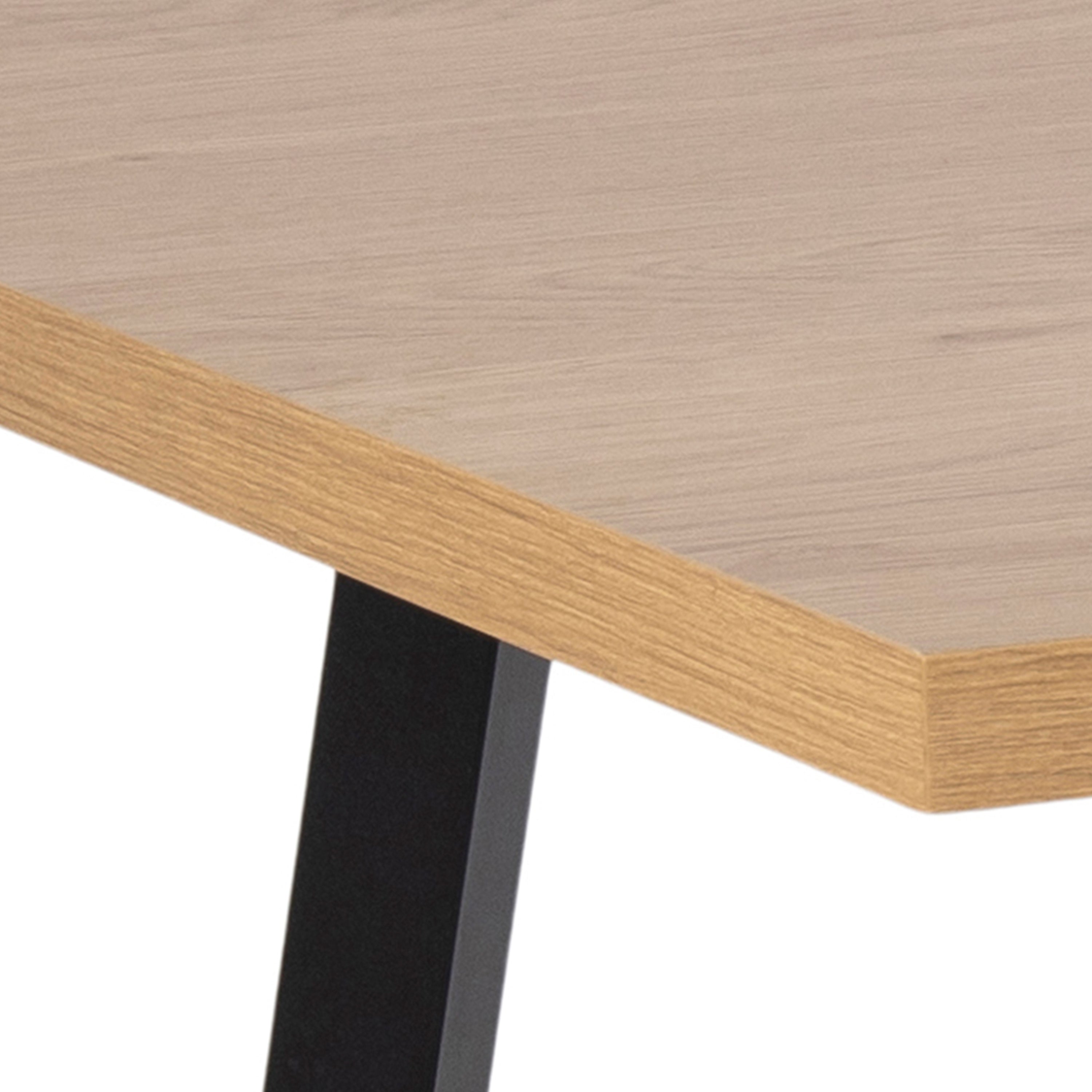 Cenny Dining Table in Oak & Black – FTG, view 8