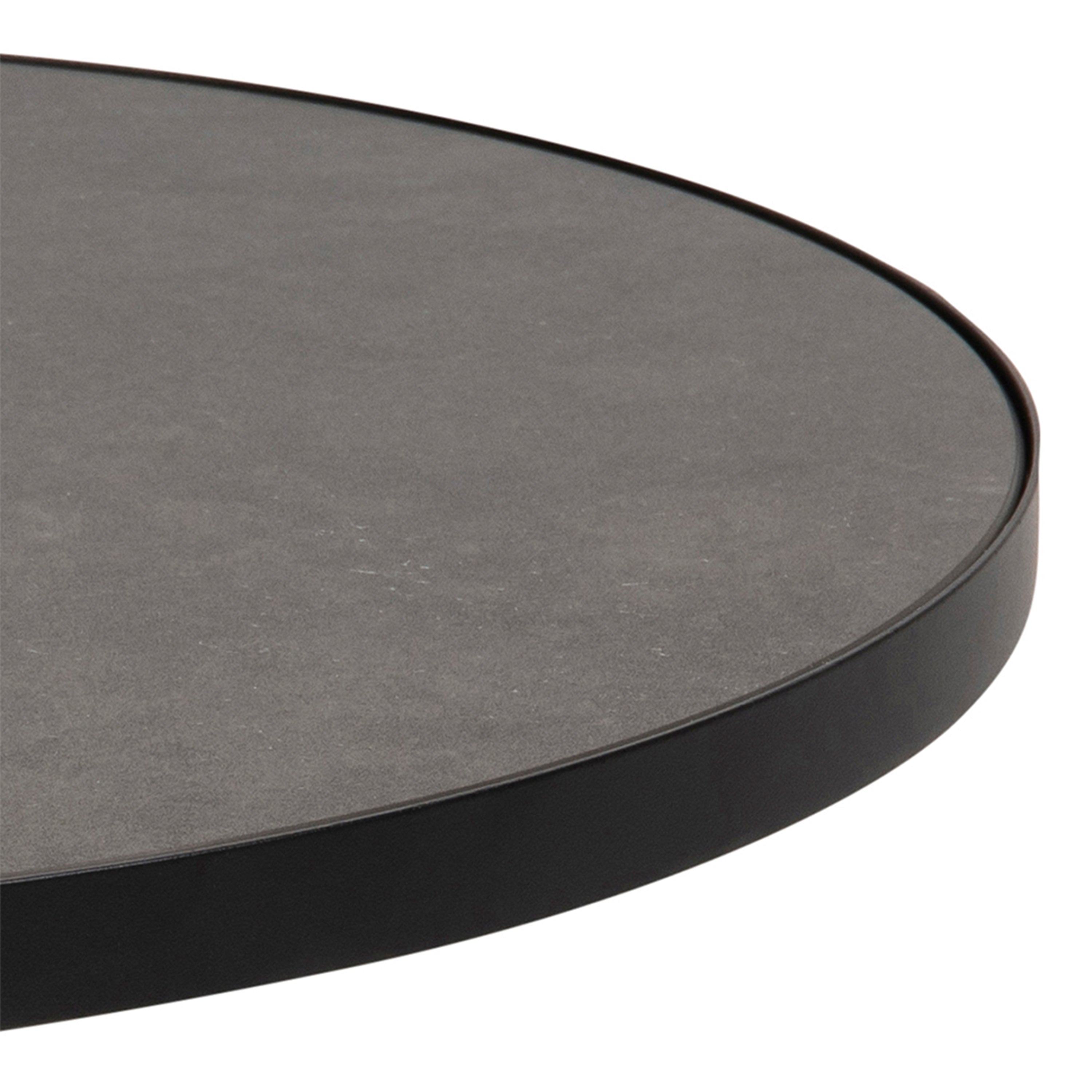 Soli Low Round Ceramic Coffee Table in Black 85.7x40cm – FTG, view 5