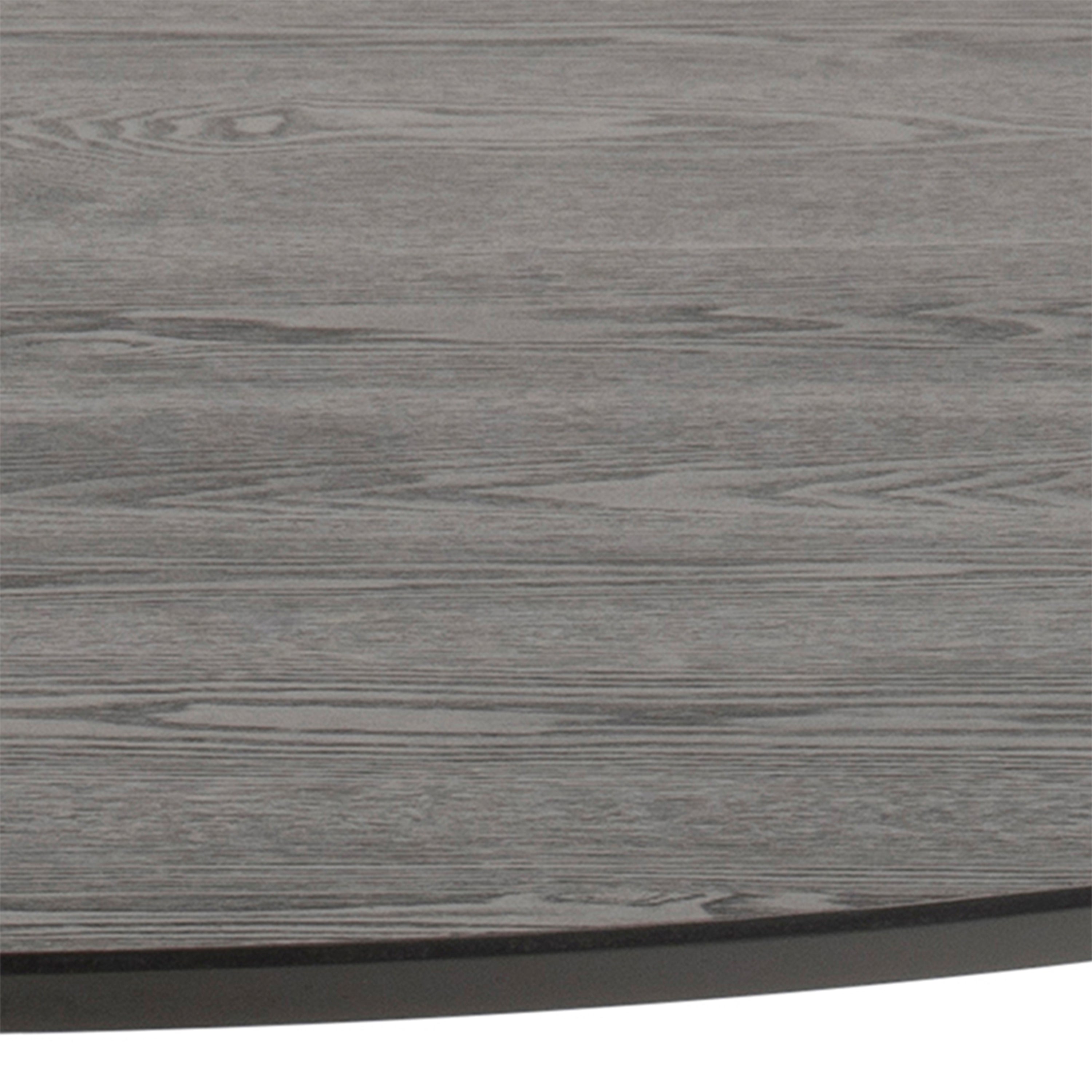 Ibiza Round Dining Table with Black Ash Top and Matt Black Base – FTG, view 7