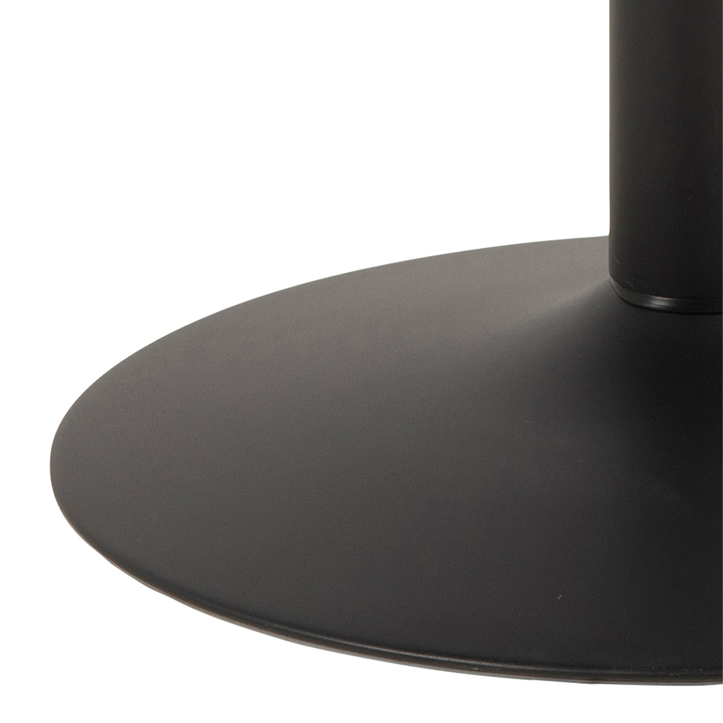 Ibiza Round Dining Table with Black Ash Top and Matt Black Base – FTG, view 9