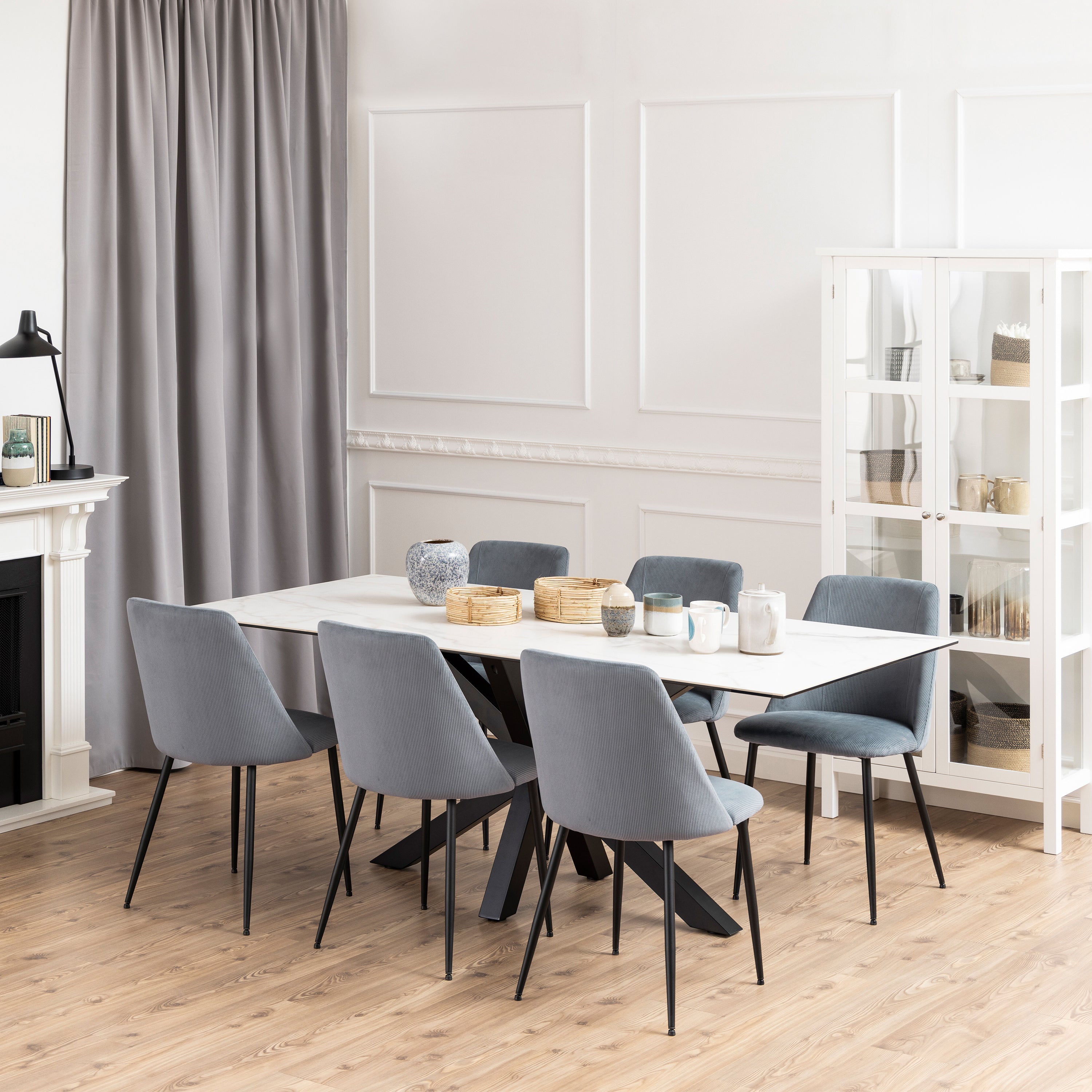 Heaven Dining Table with Ceramic White Top 200cm – FTG, view 3