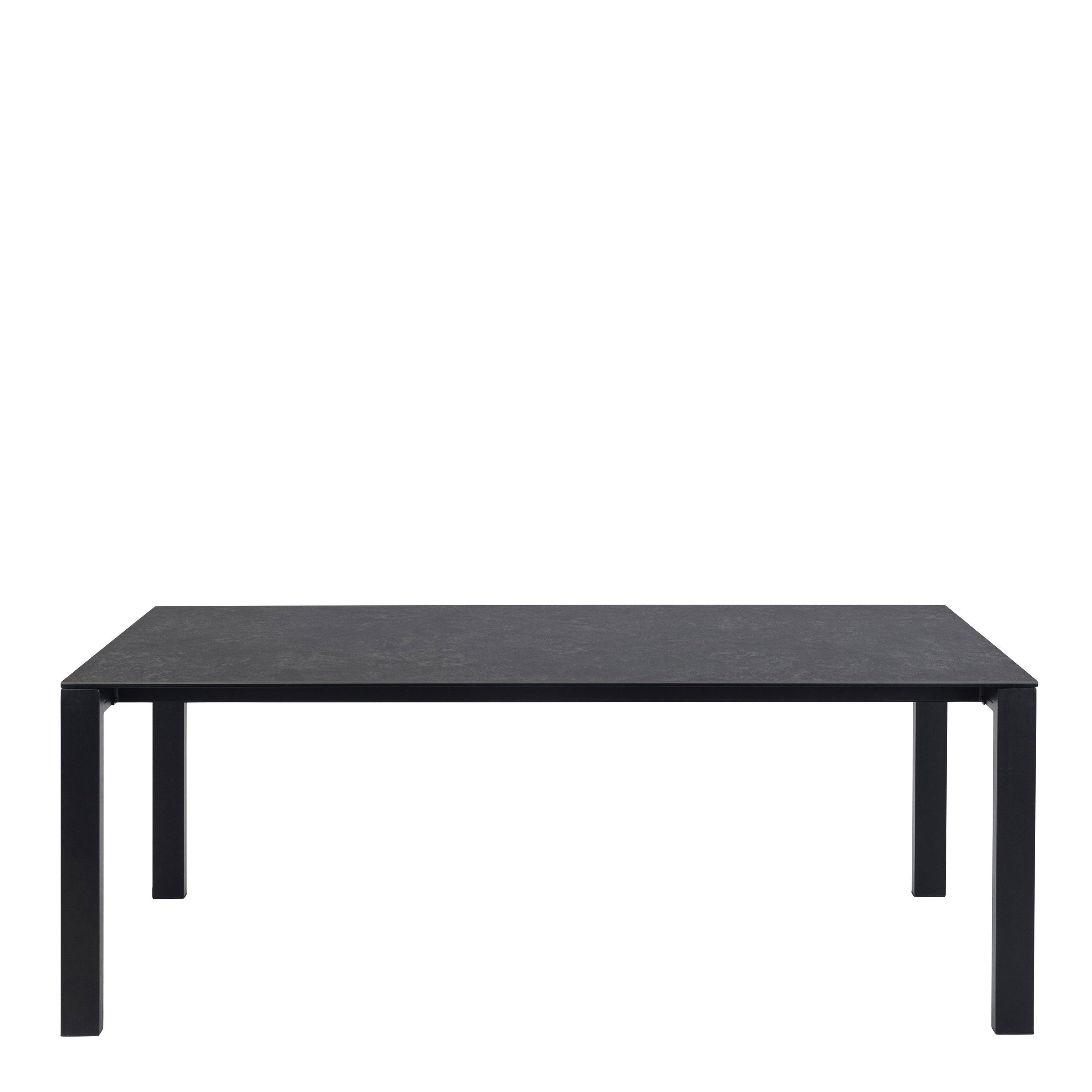 Brentford Matt Black Ceramic Dining Table – FTG, view 2