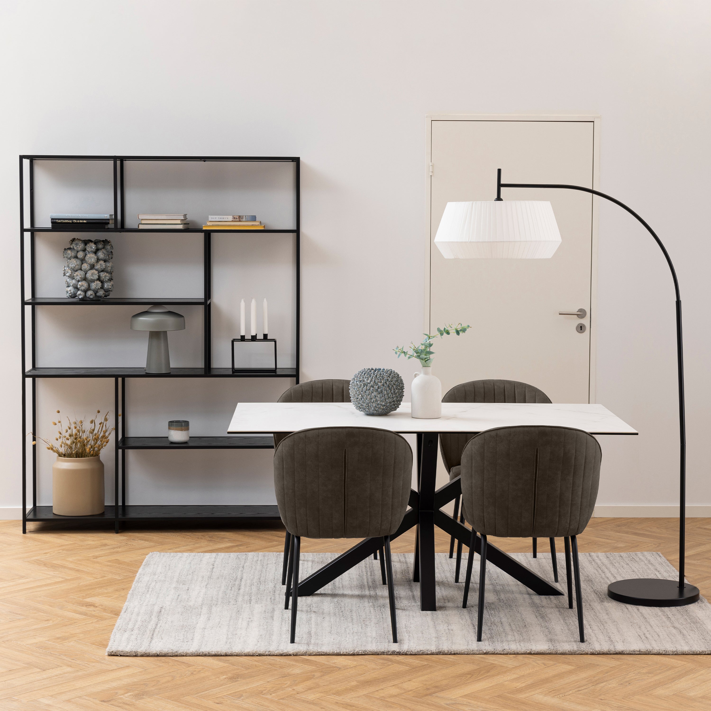 Heaven Dining Table in Ceramic White 160x75.5cm – FTG, view 3