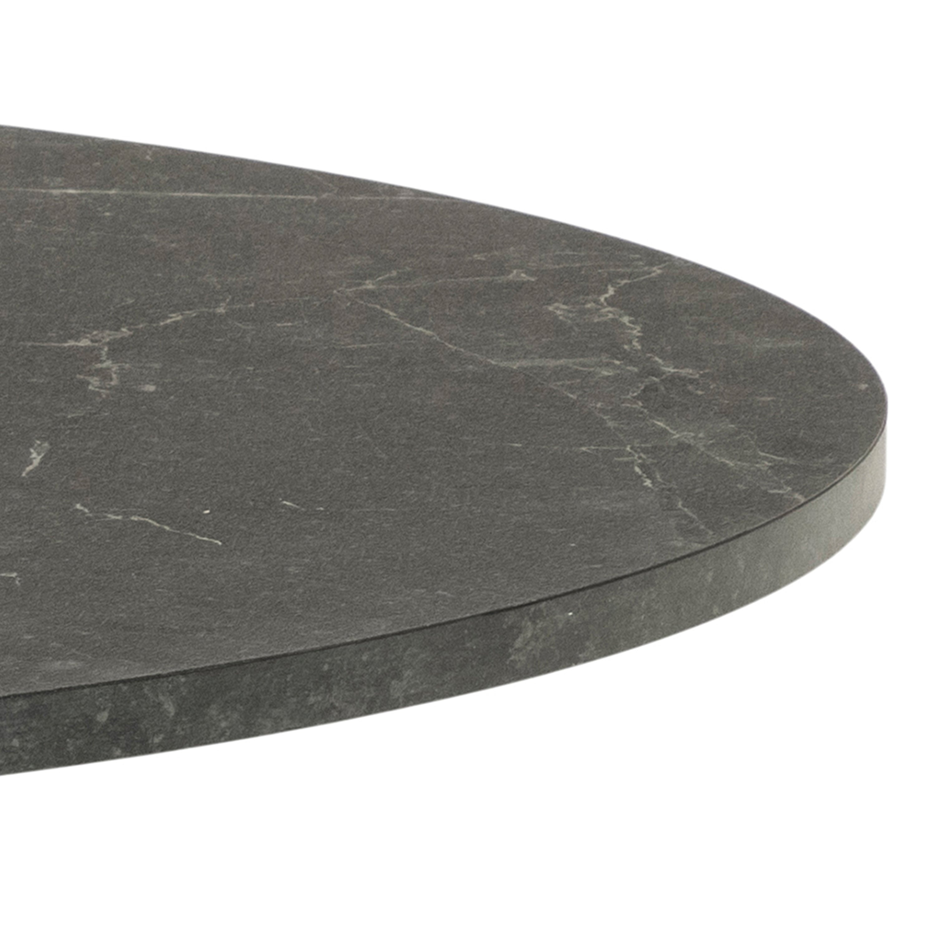 Ibiza Round Dining Table with Black Top and Matt Black Base – FTG, view 3