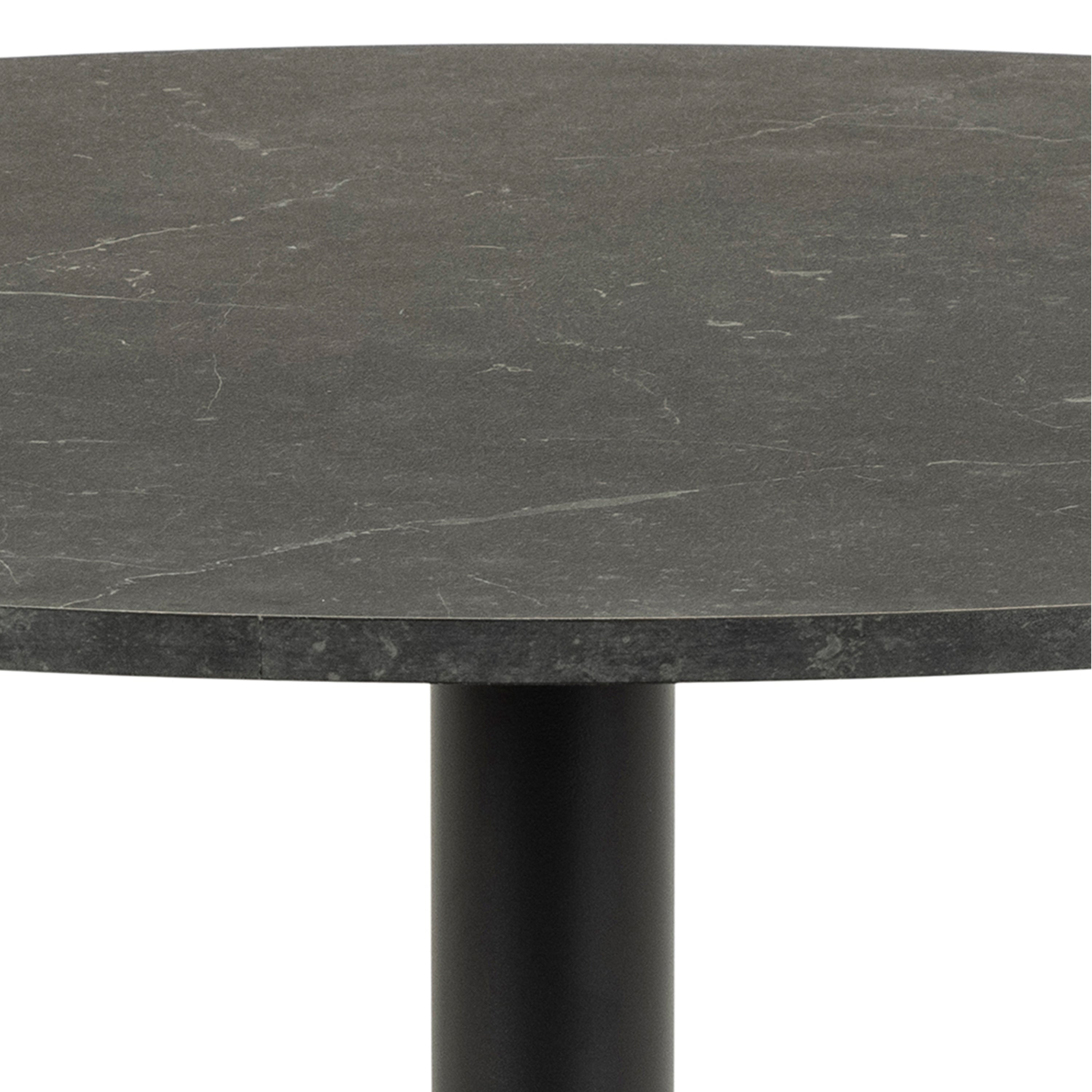 Ibiza Round Dining Table with Black Top and Matt Black Base – FTG, view 5