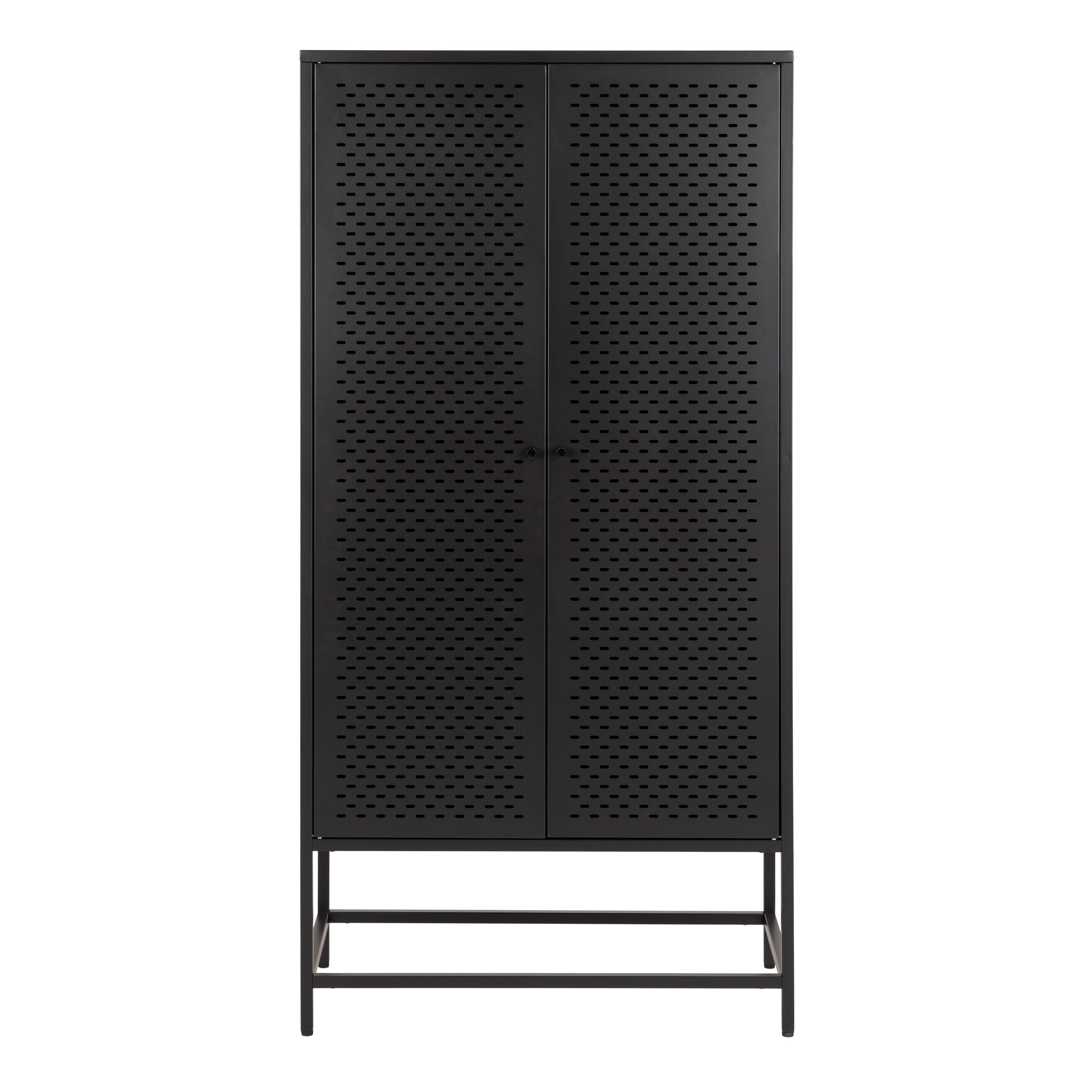 Newcastle 2 Door Cabinet in Matt Black – FTG, view 2