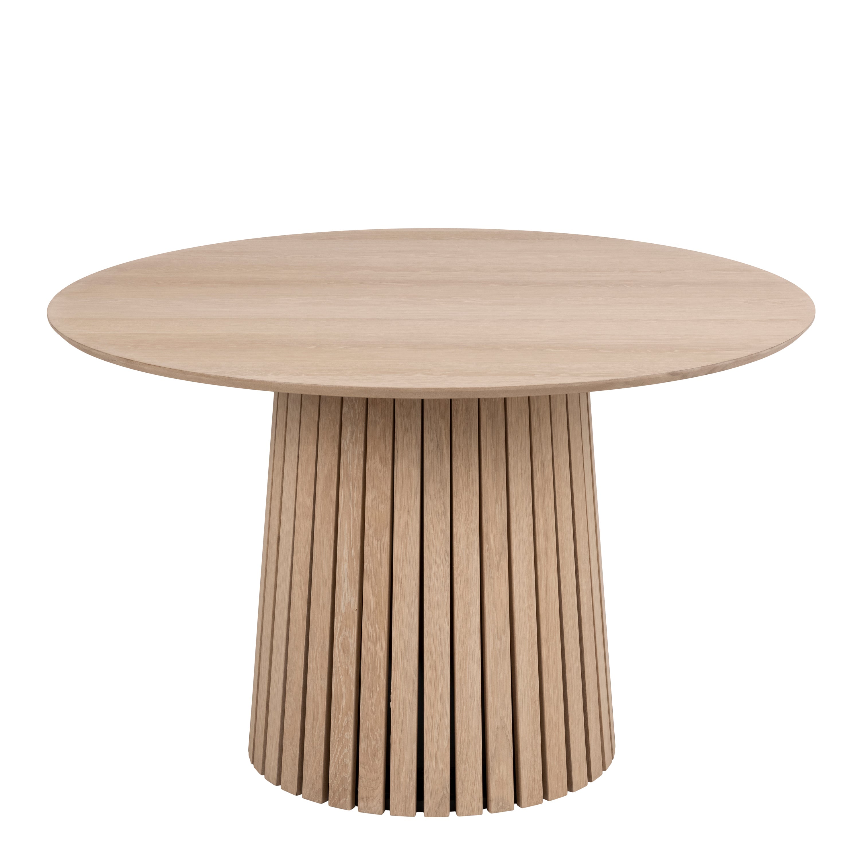 Christo Round Dining Table in White Oak – FTG, view 2