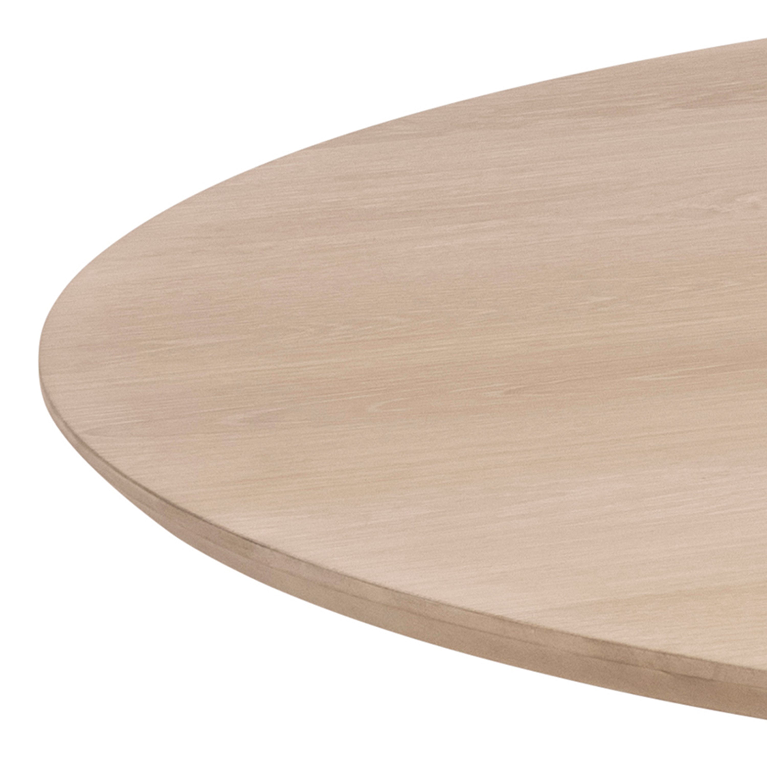 Christo Round Dining Table in White Oak – FTG, view 8