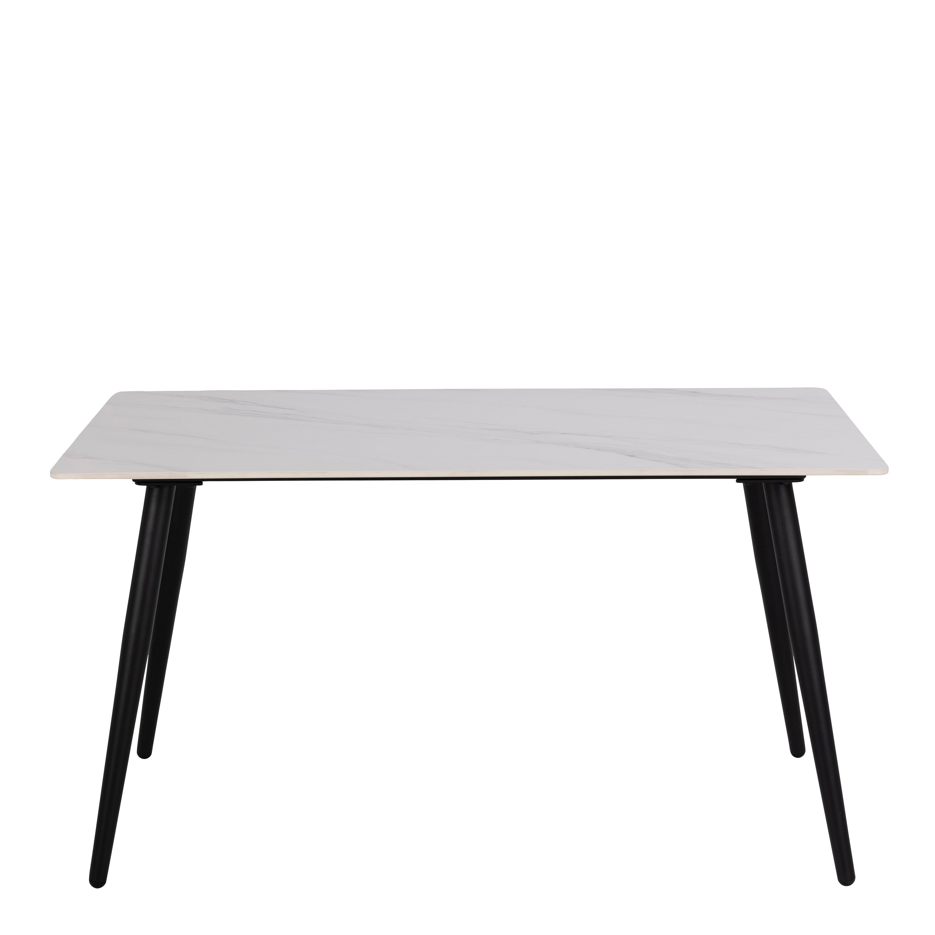 Wicklow Ceramic Dining Table in White – FTG, view 2
