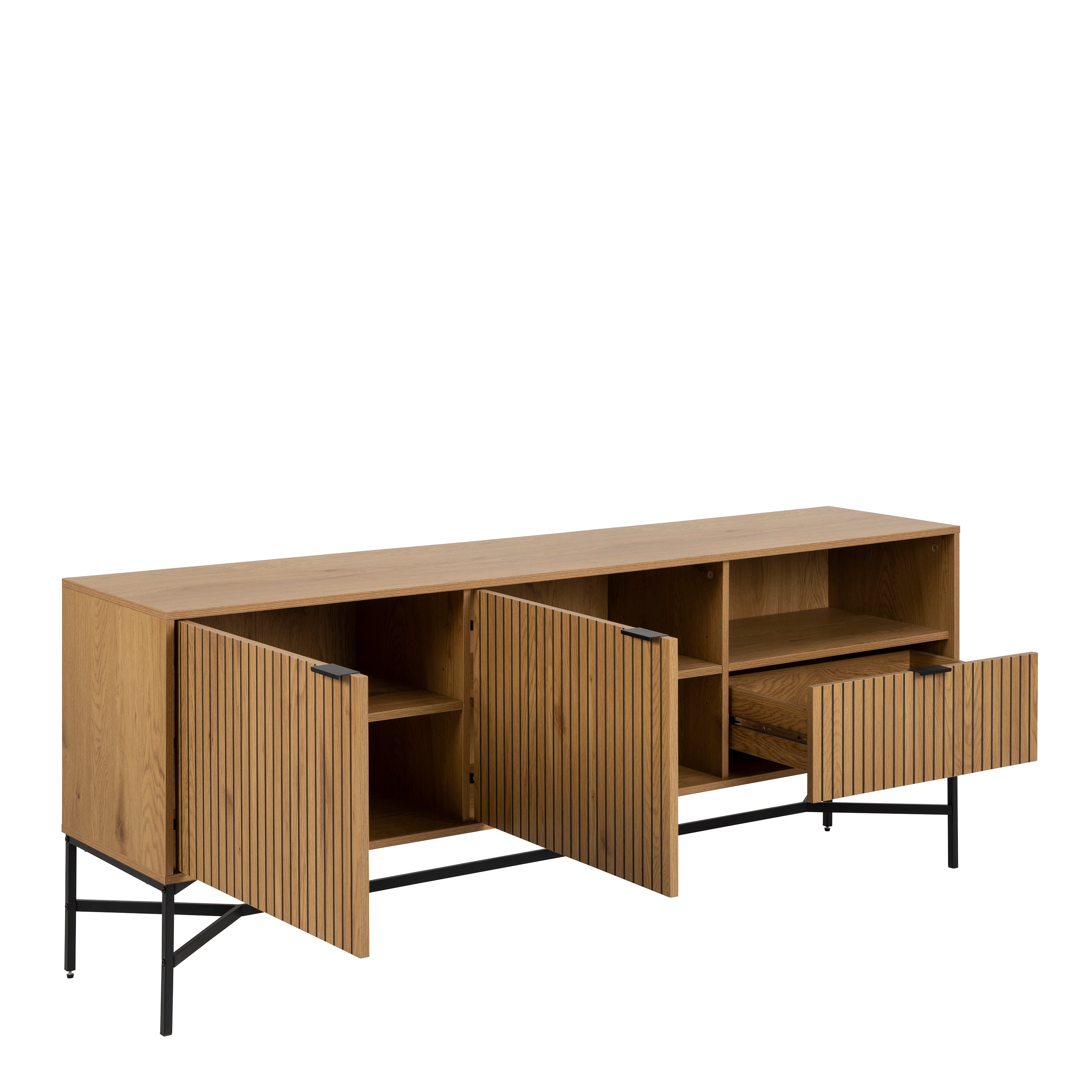 Jaipur Sideboard with 2 Doors and 1 Drawer in Wild Oak – FTG, view 4