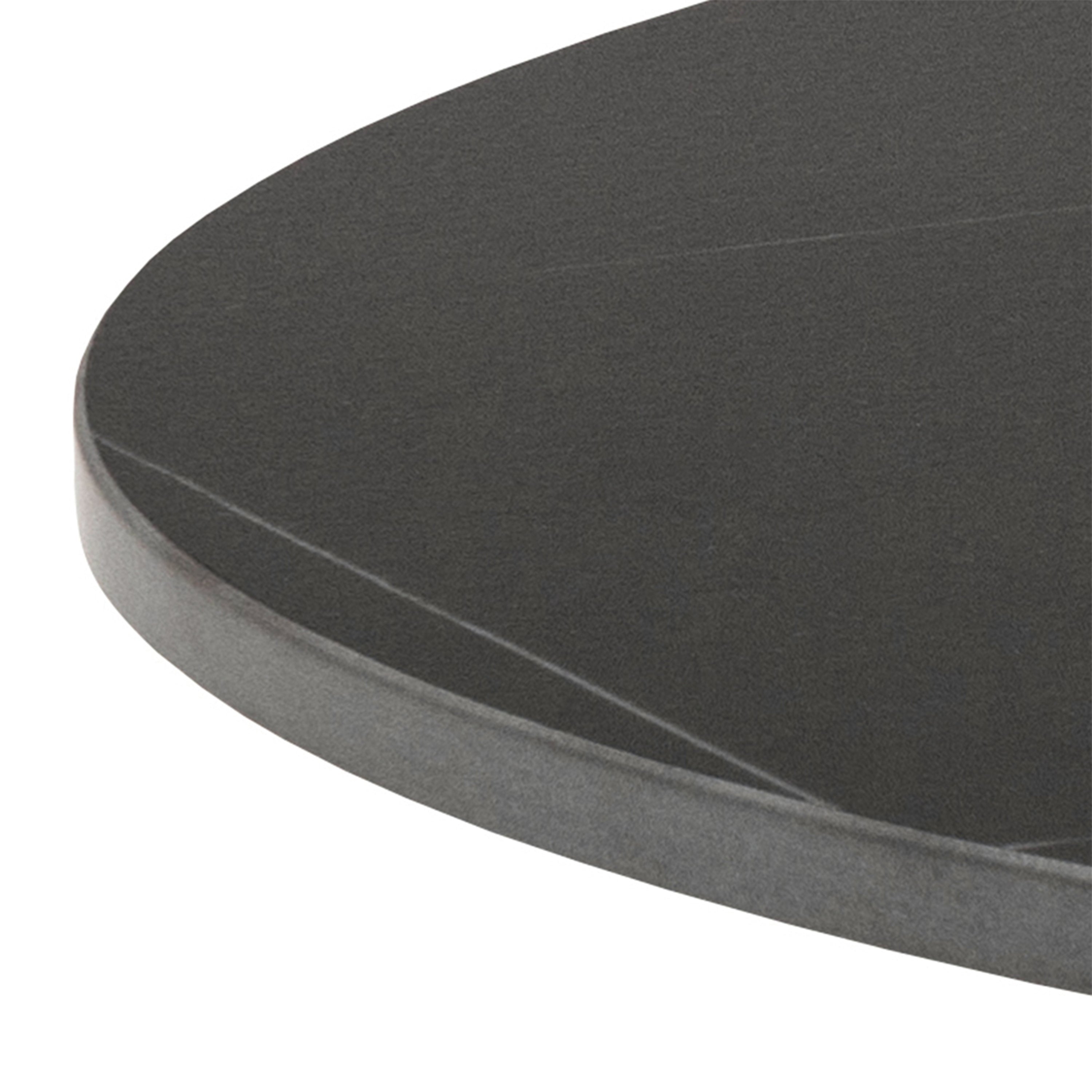 Malta Ceramic Round Coffee Table in Matt black 60x45cm – FTG, view 4
