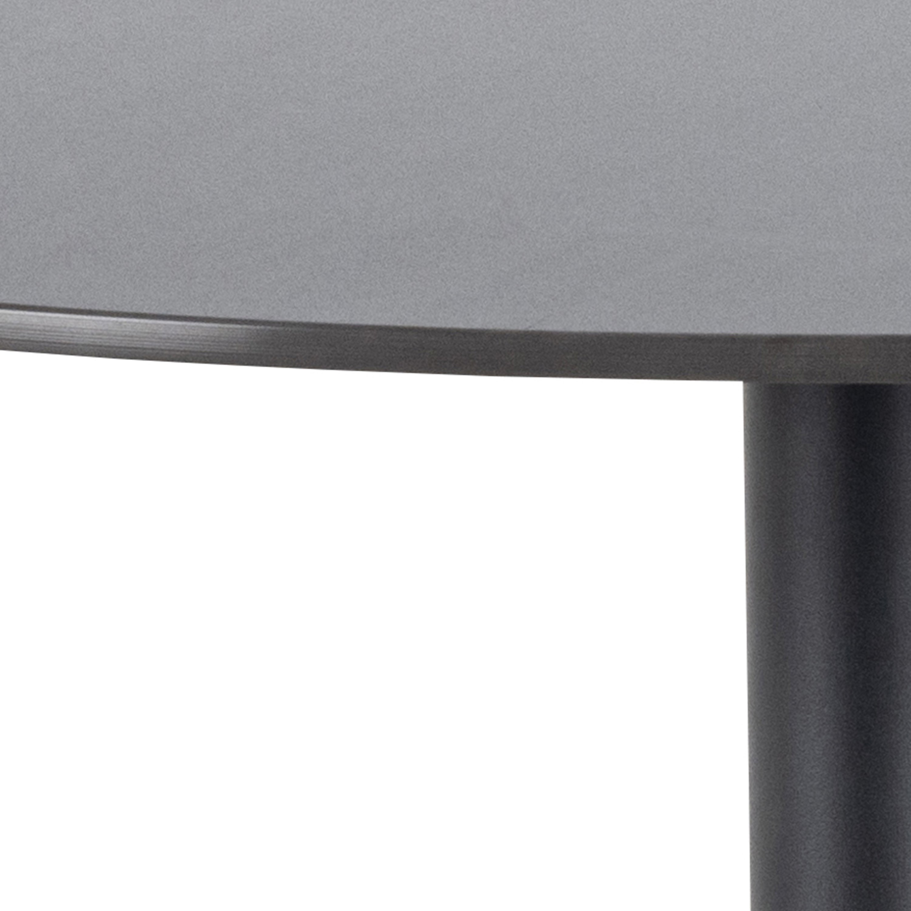 Malta Ceramic Round Bar Table in Matt Black – FTG, view 7