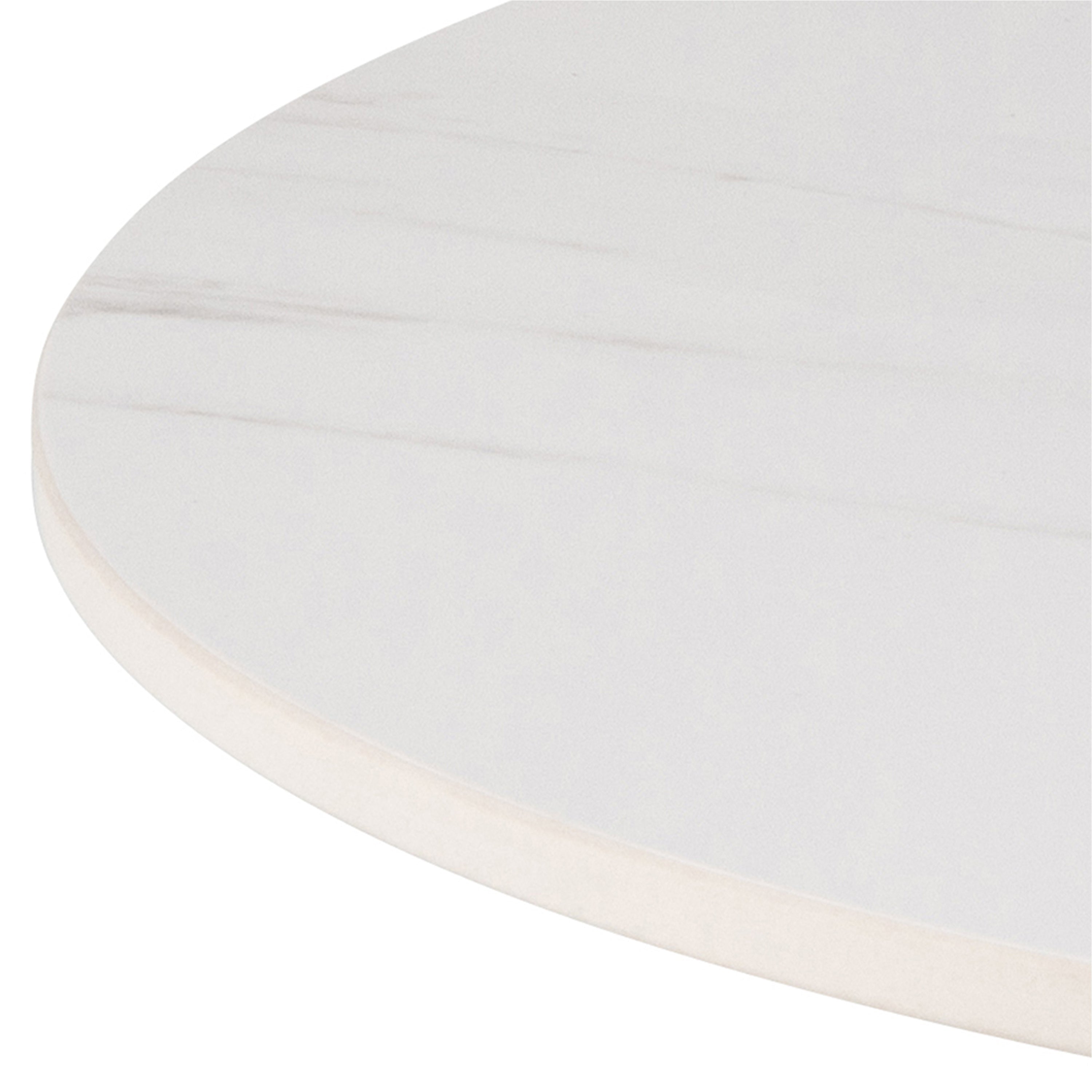 Malta Ceramic Round Coffee Table in White 60x45cm – FTG, view 4