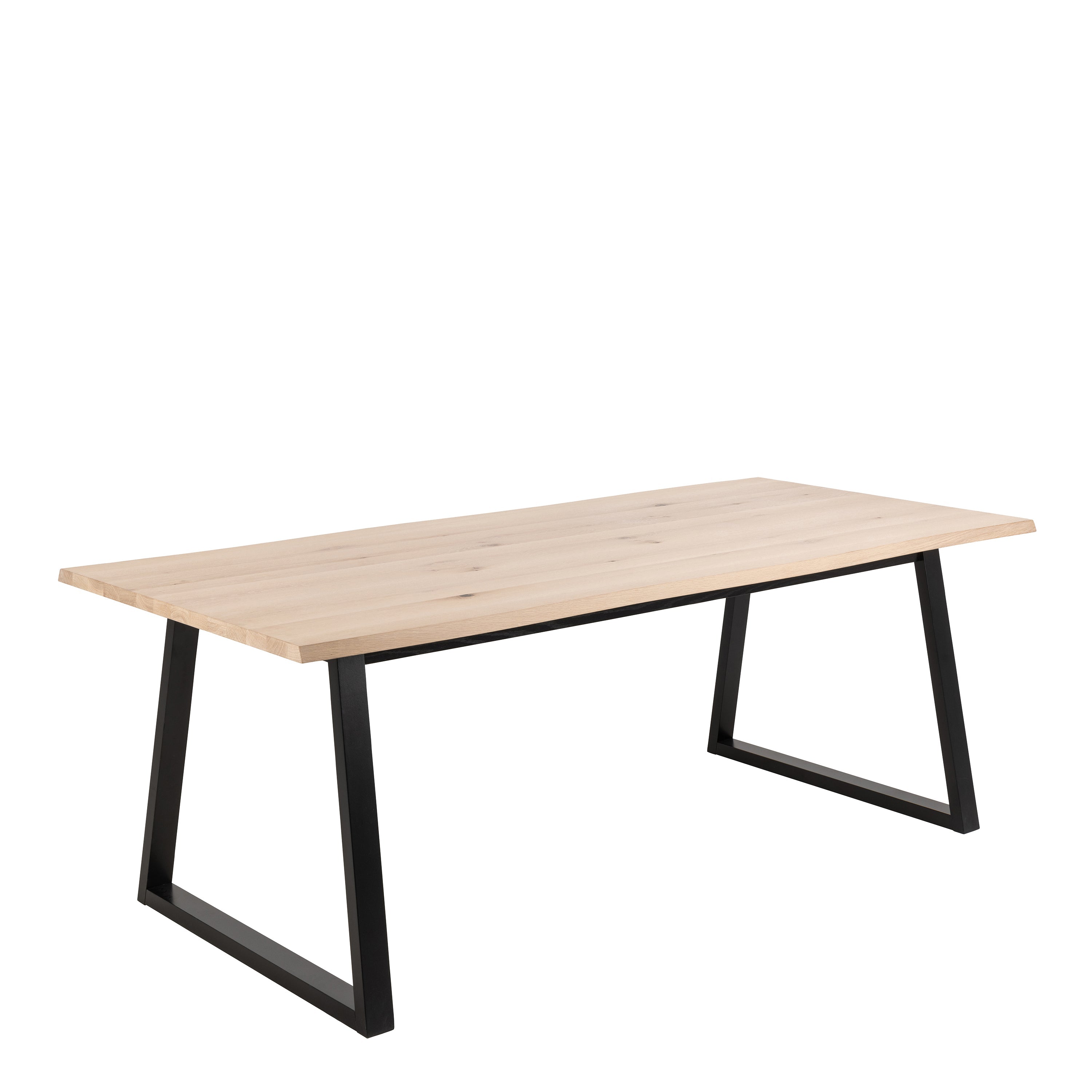Malika Dining Table in White Oak and Black – FTG