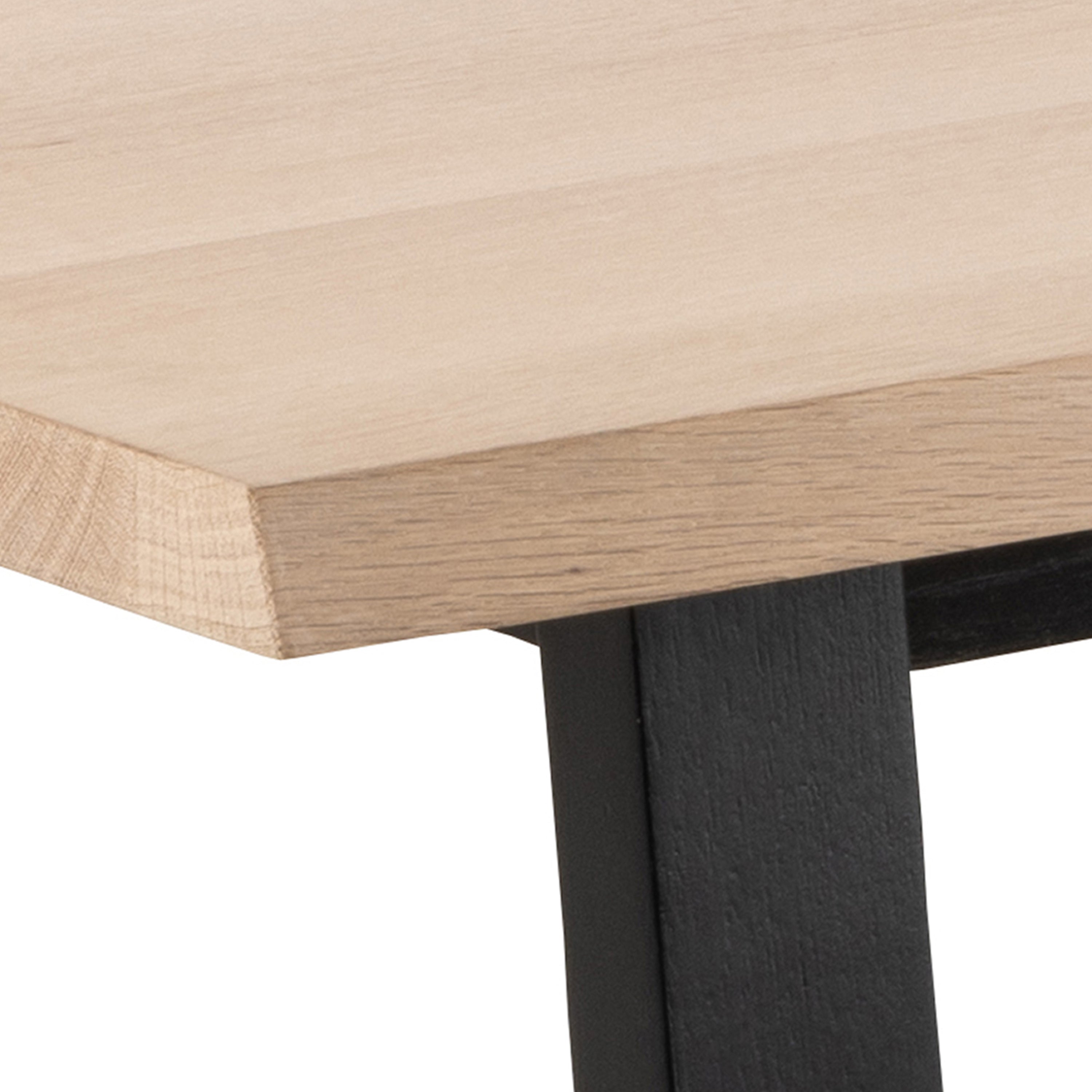 Malika Dining Table in White Oak and Black – FTG, view 5