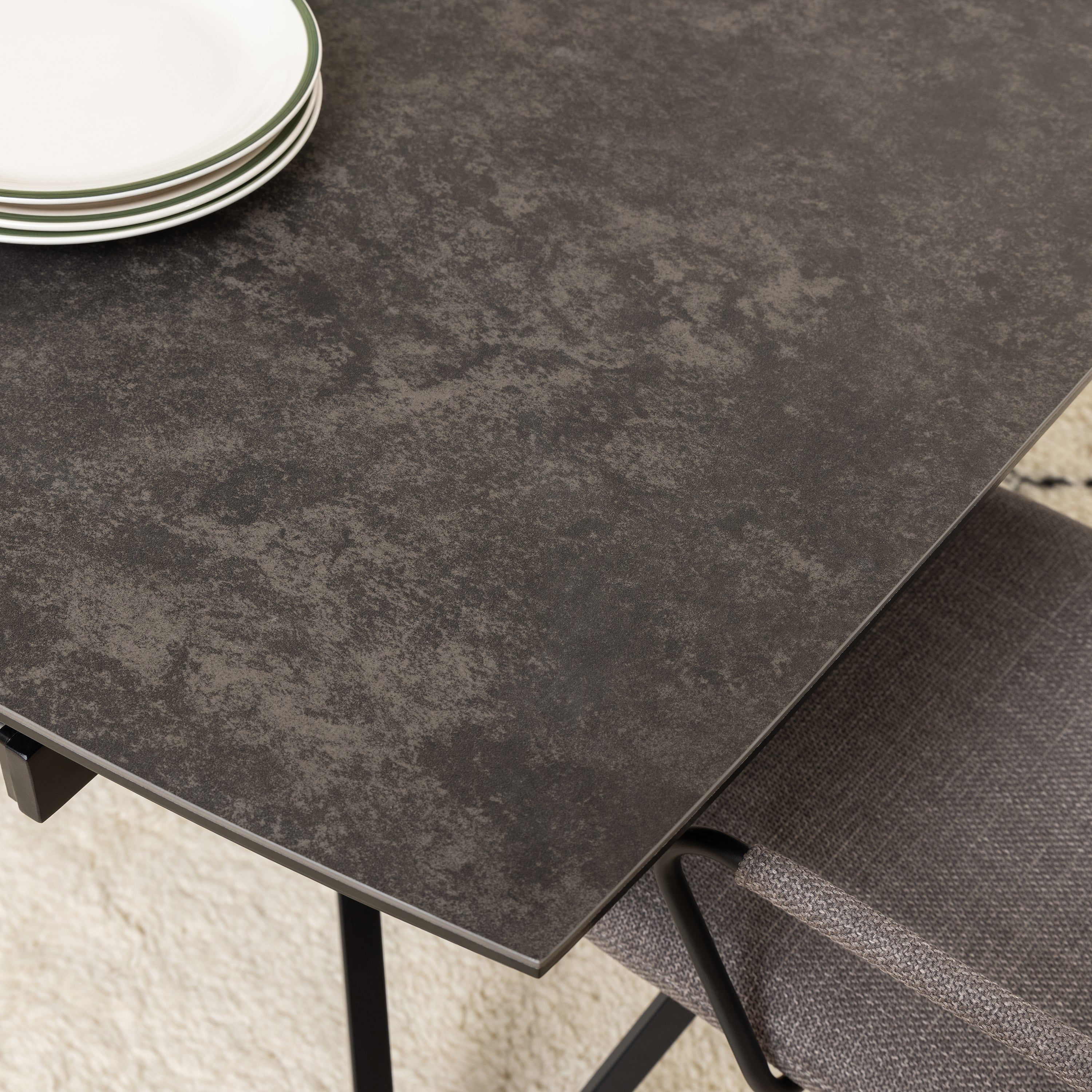 Blackburn Black Ceramic Dining Table – FTG, view 10