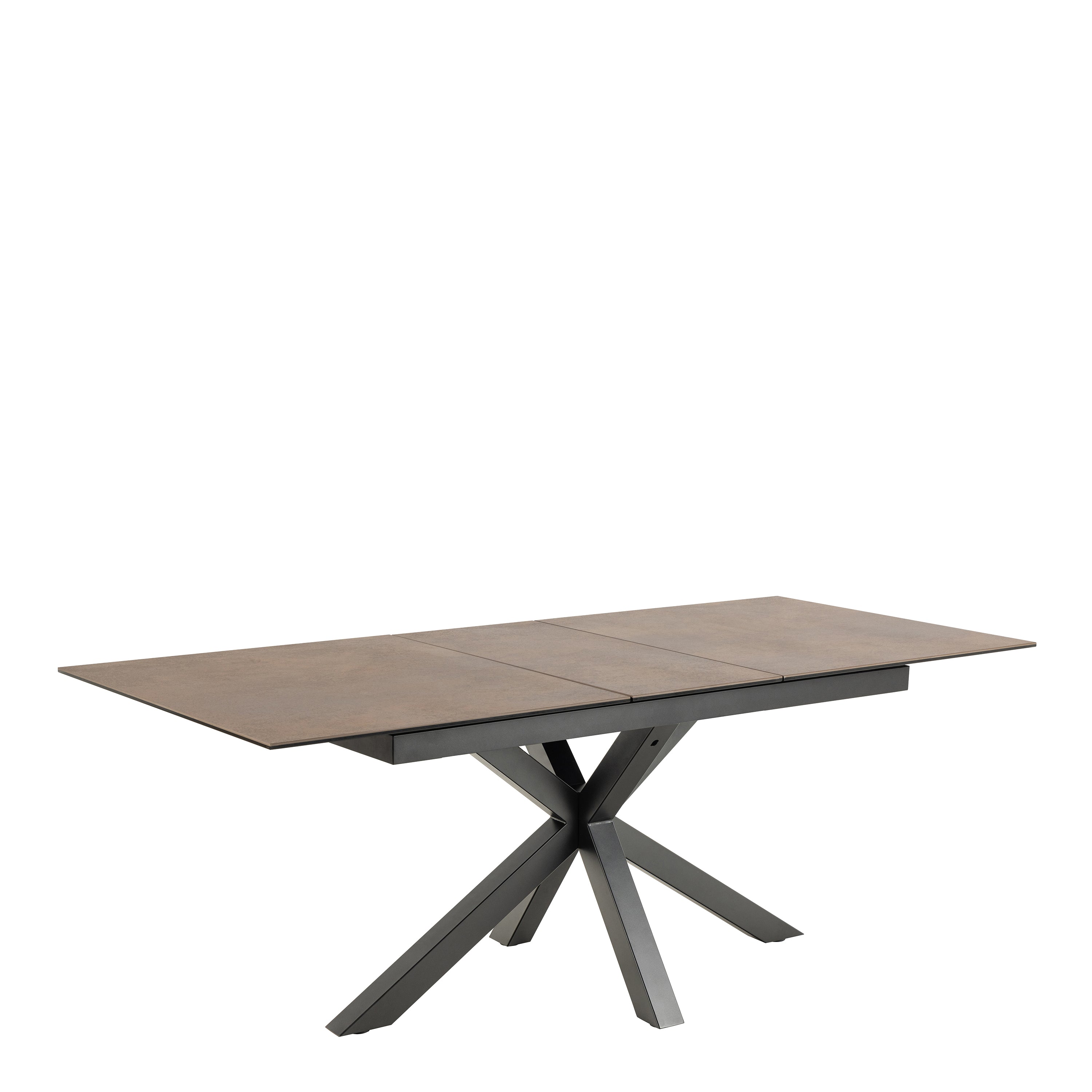 Heaven Extendable Dining Table with Ceramic Rusty Brown Top 168cm – FTG, view 3
