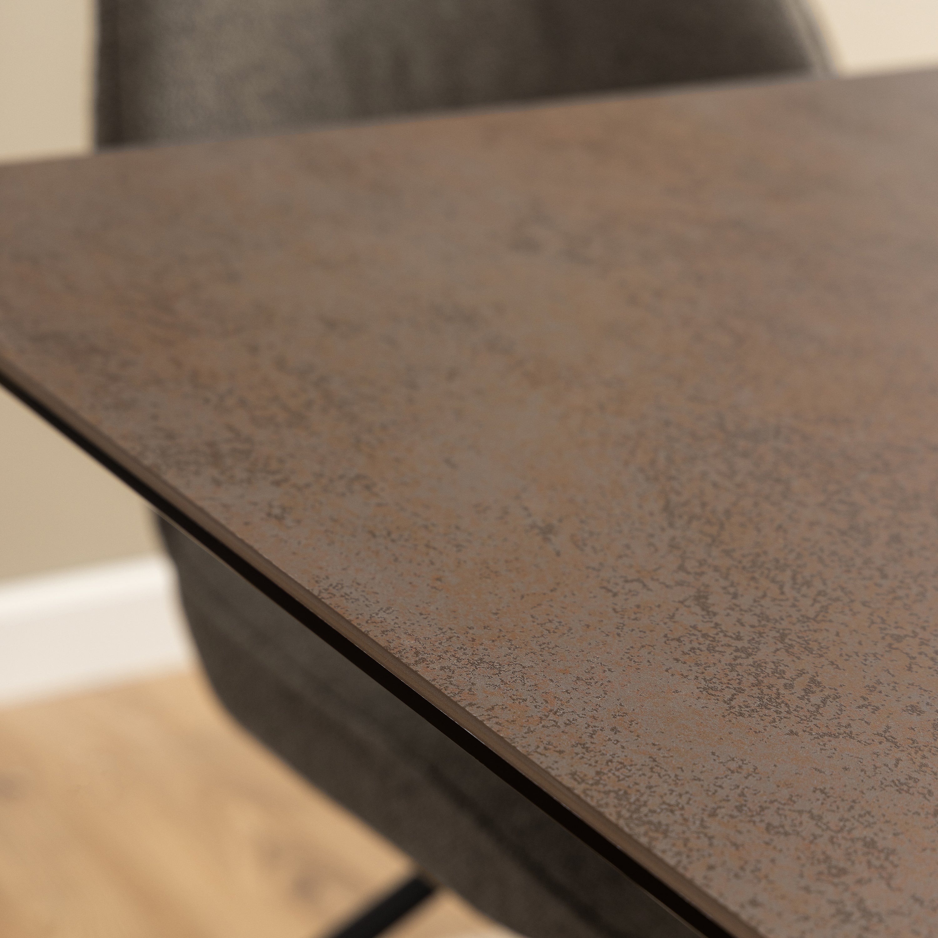 Heaven Extendable Dining Table with Ceramic Rusty Brown Top 200cm – FTG, view 6
