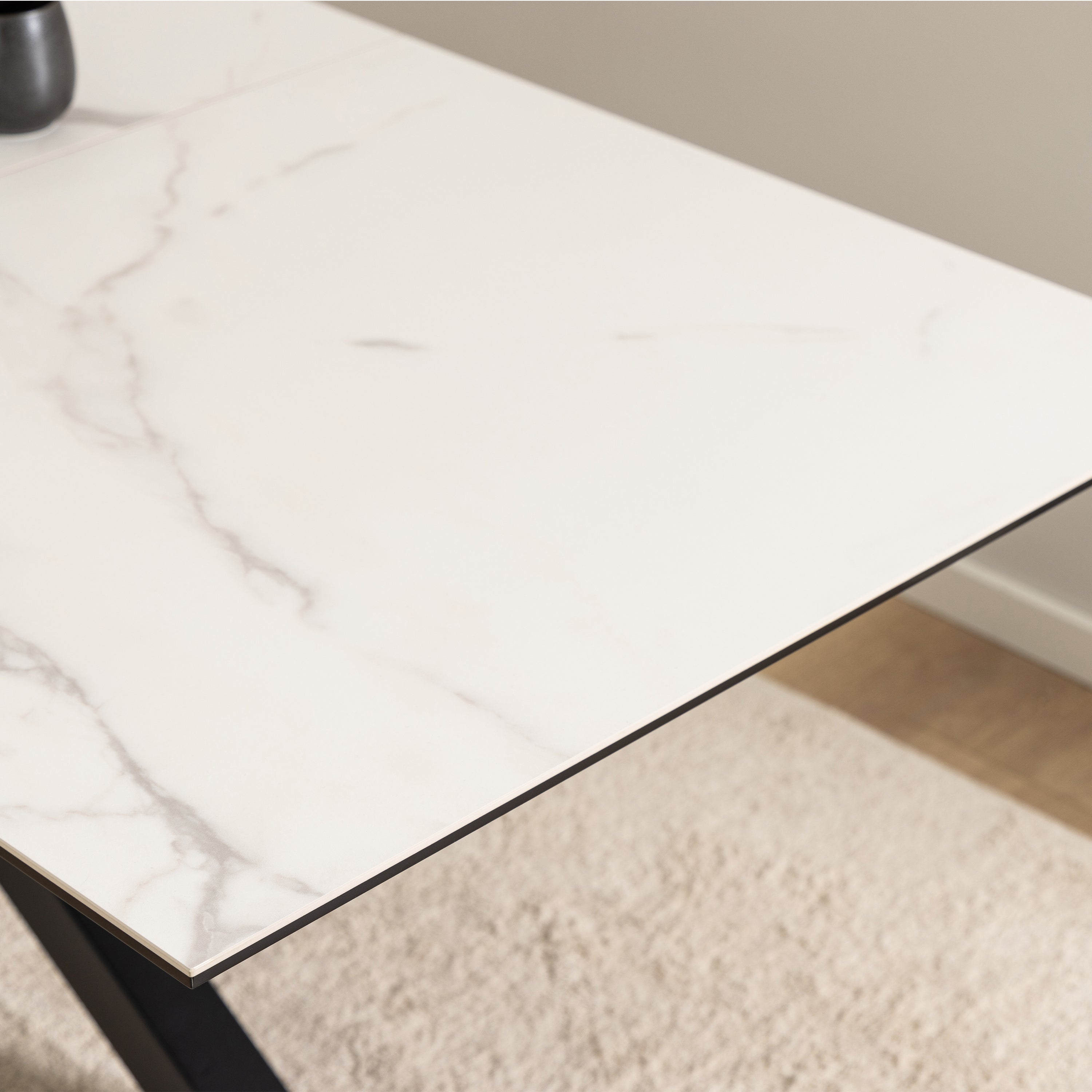 Heaven Extendable Dining Table with Ceramic White Top 168cm – FTG, view 7