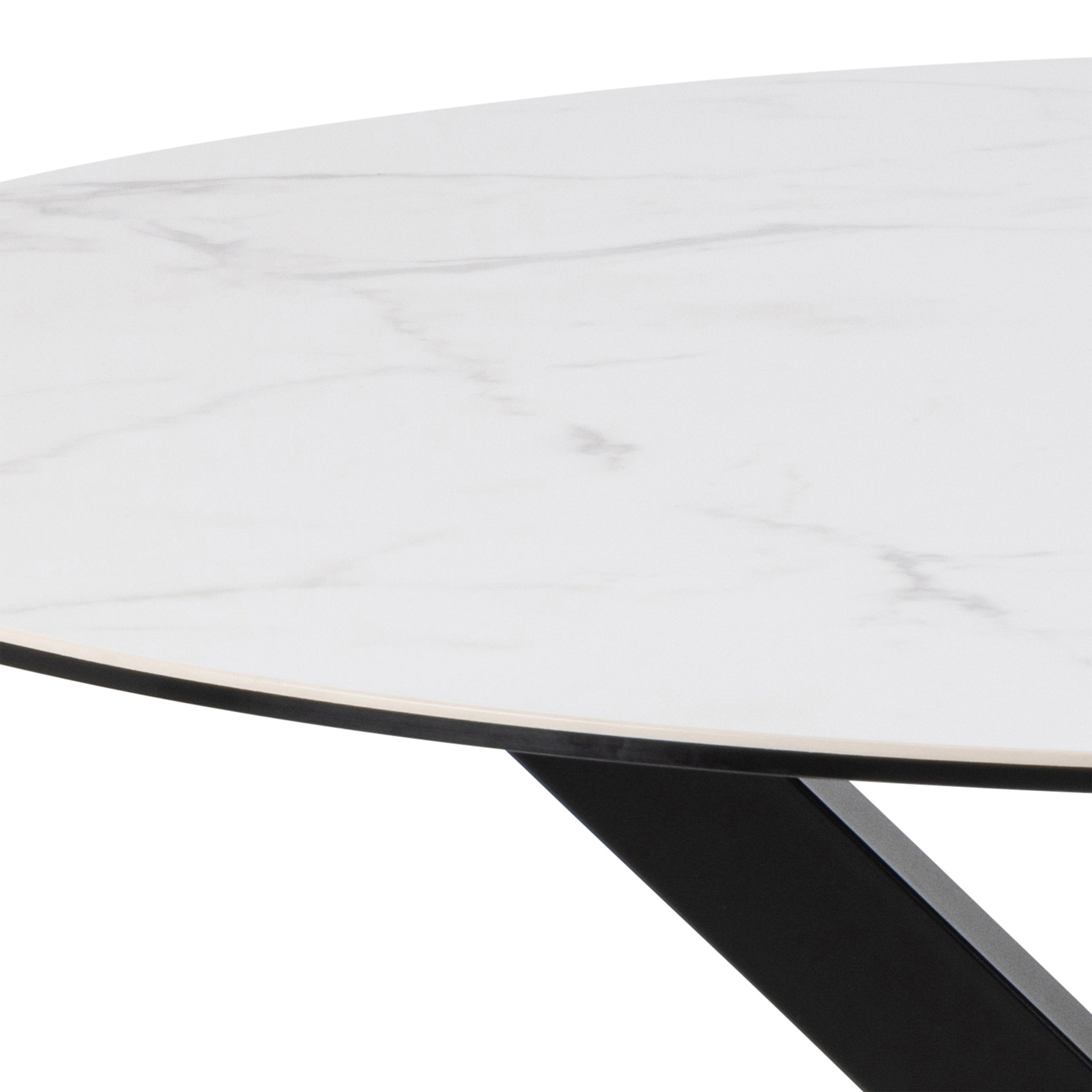 Heaven Round Dining Table with Ceramic White Top – FTG, view 5