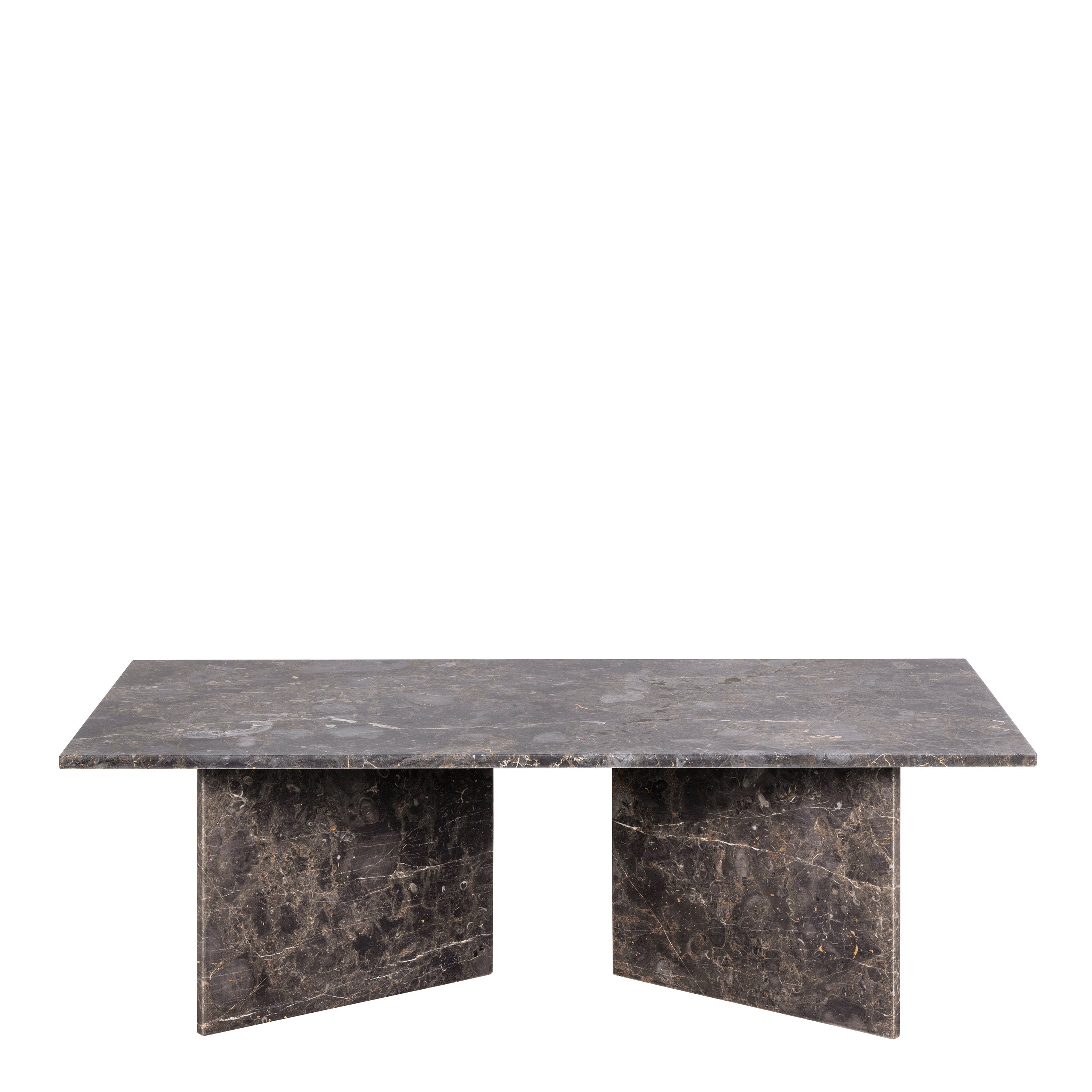 Vega Rectangular Coffee Table with Marron Marble Top 140cm – FTG, view 2