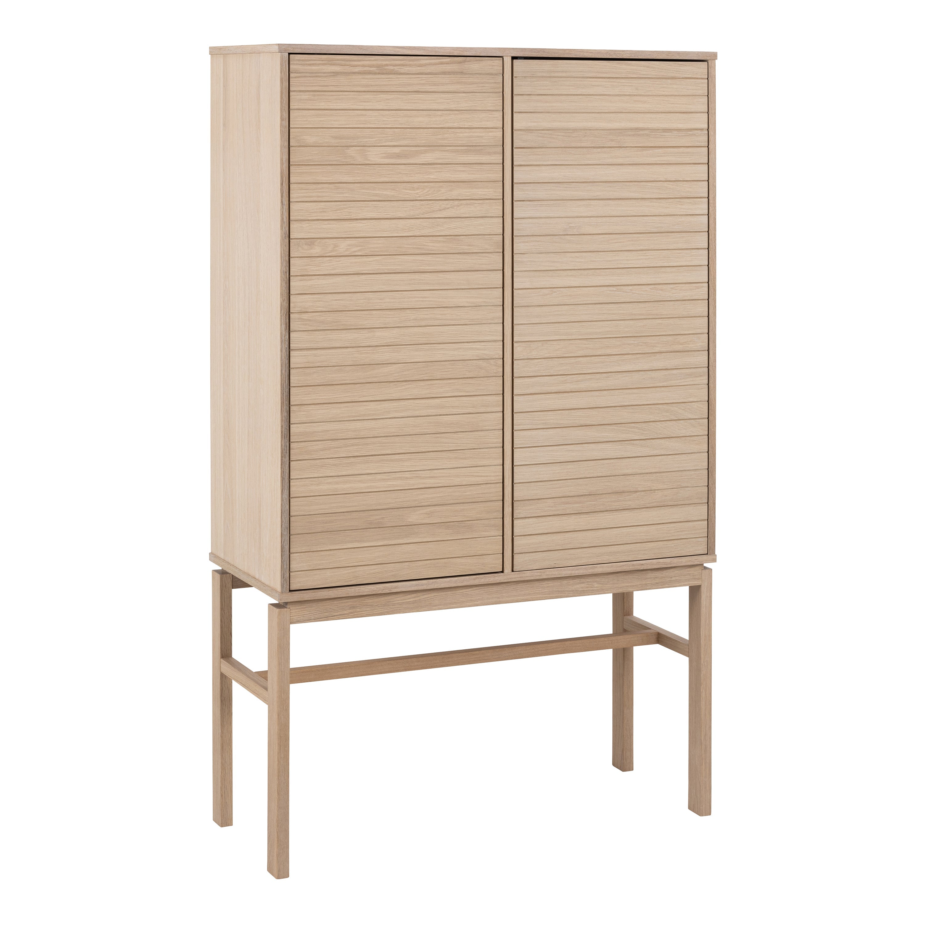 Linley Cabinet with 2 Doors and 4 Shelves in White Oak – FTG
