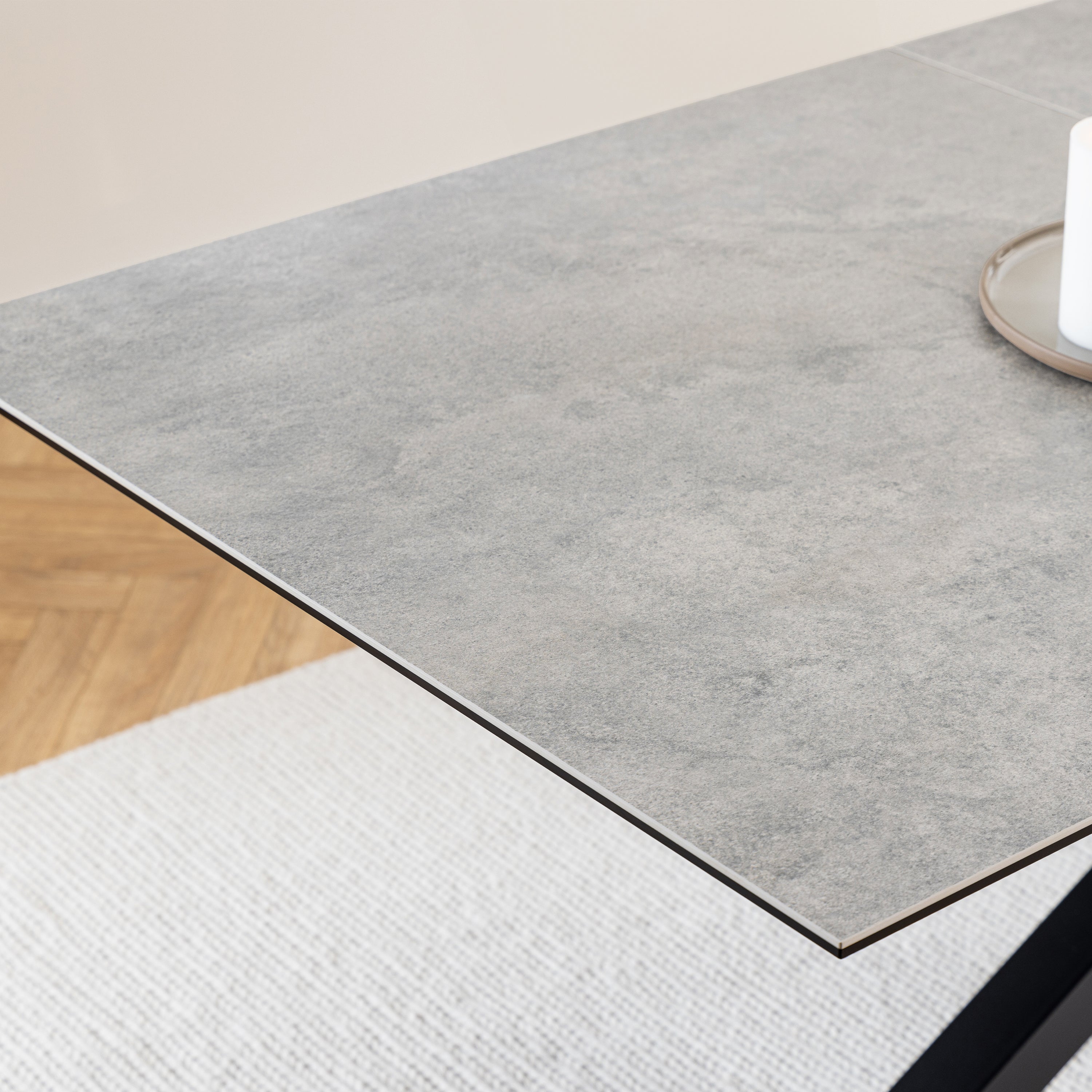 Heaven Extendable Dining Table with Ceramic Grey Top 200cm – FTG, view 6