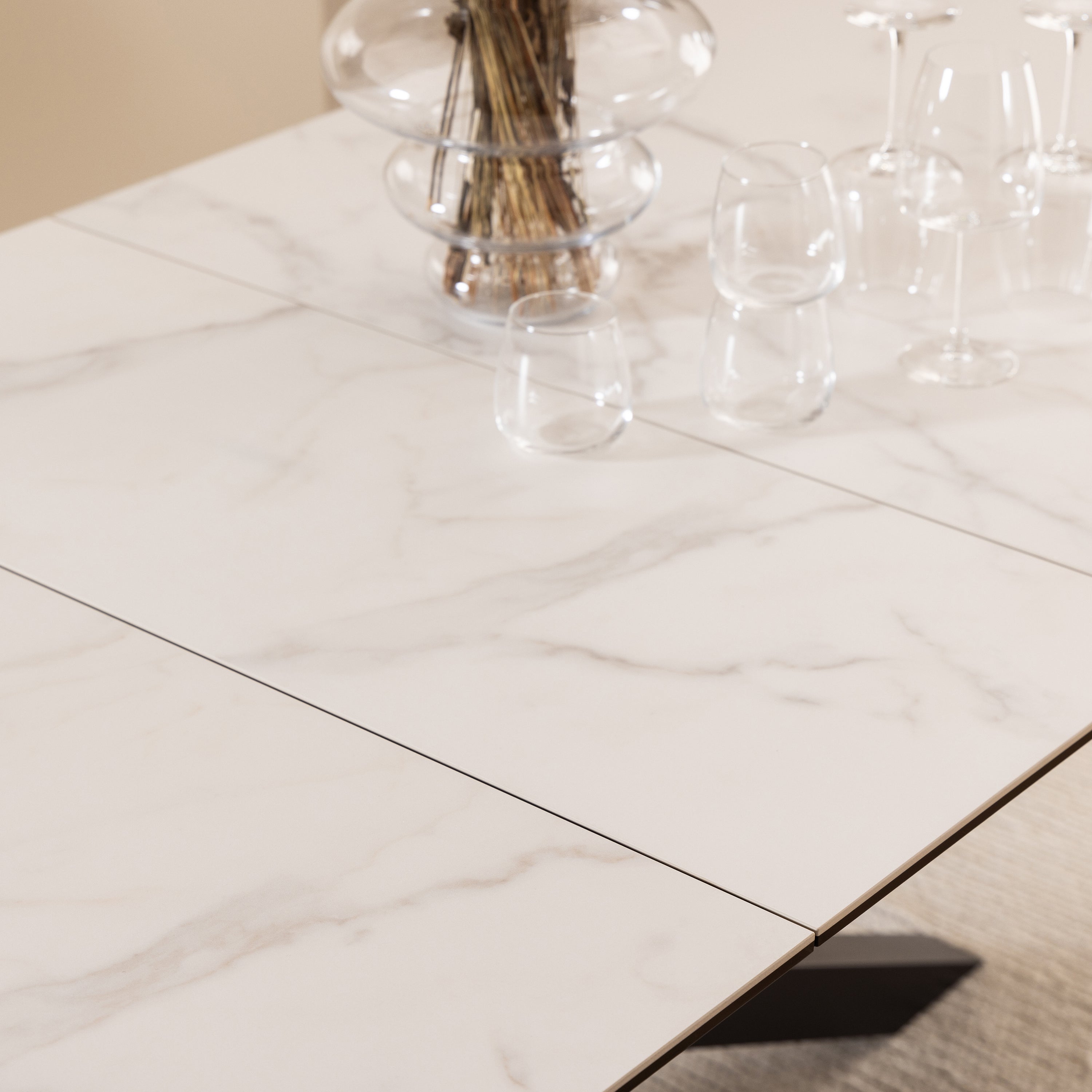 Heaven Extendable Dining Table with Ceramic White Top 200cm – FTG, view 8